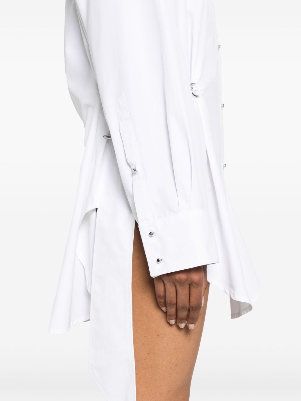 chain-detail shirt dress - 5