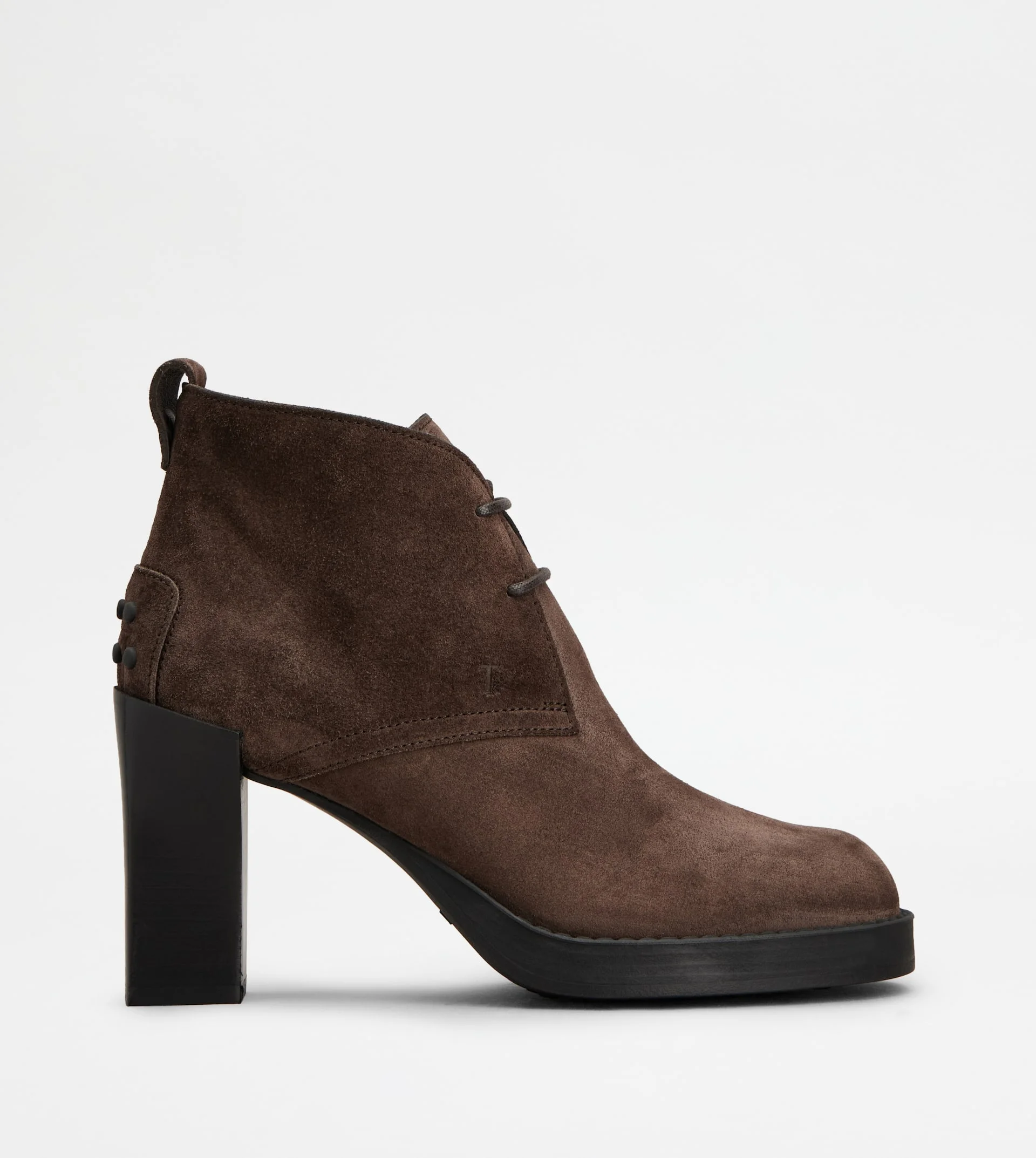 ANKLE BOOTS IN SUEDE - BROWN - 1