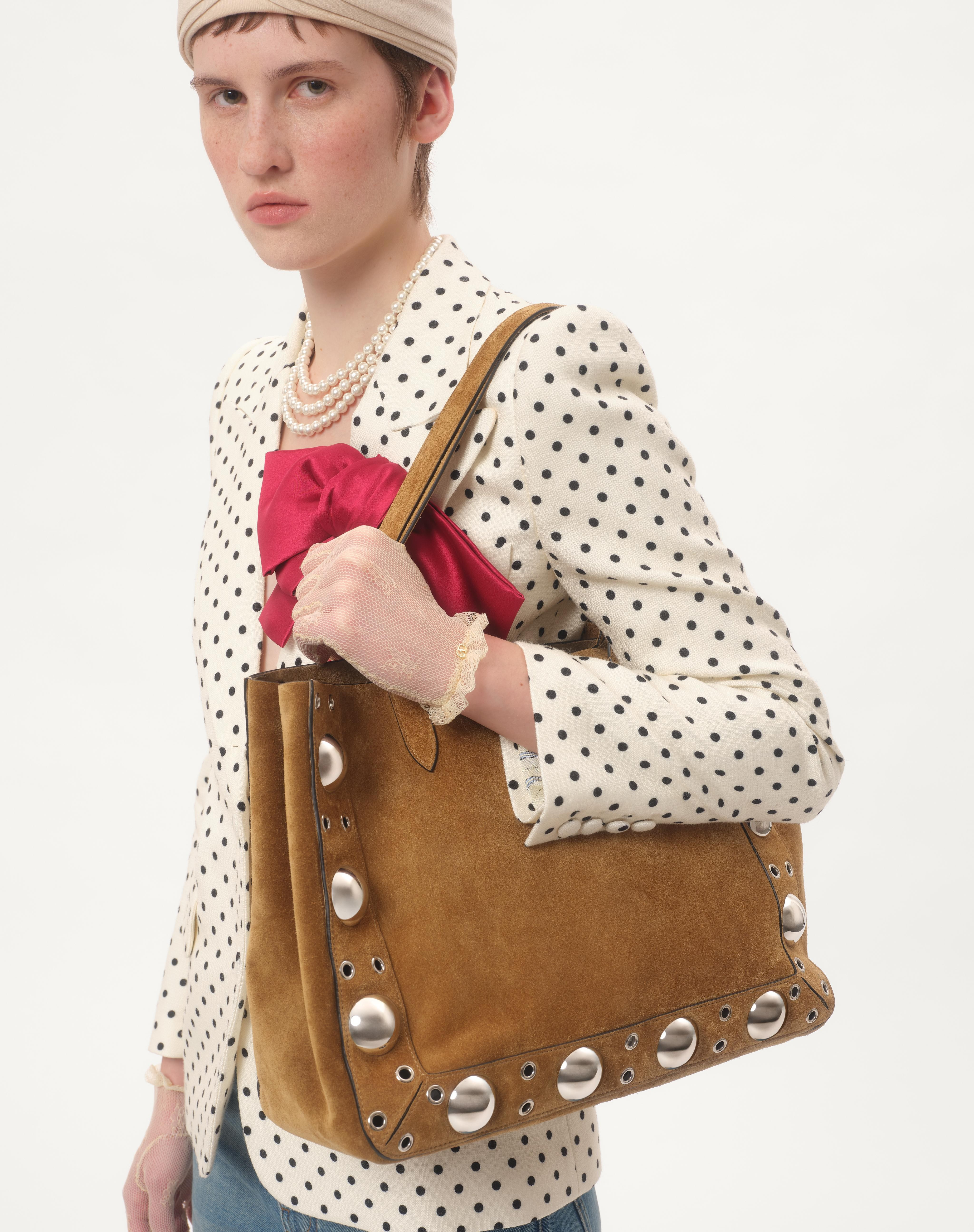 VALENTINO GARAVANI MEDIUM NELLCÔTE SUEDE SHOPPING BAG - 7