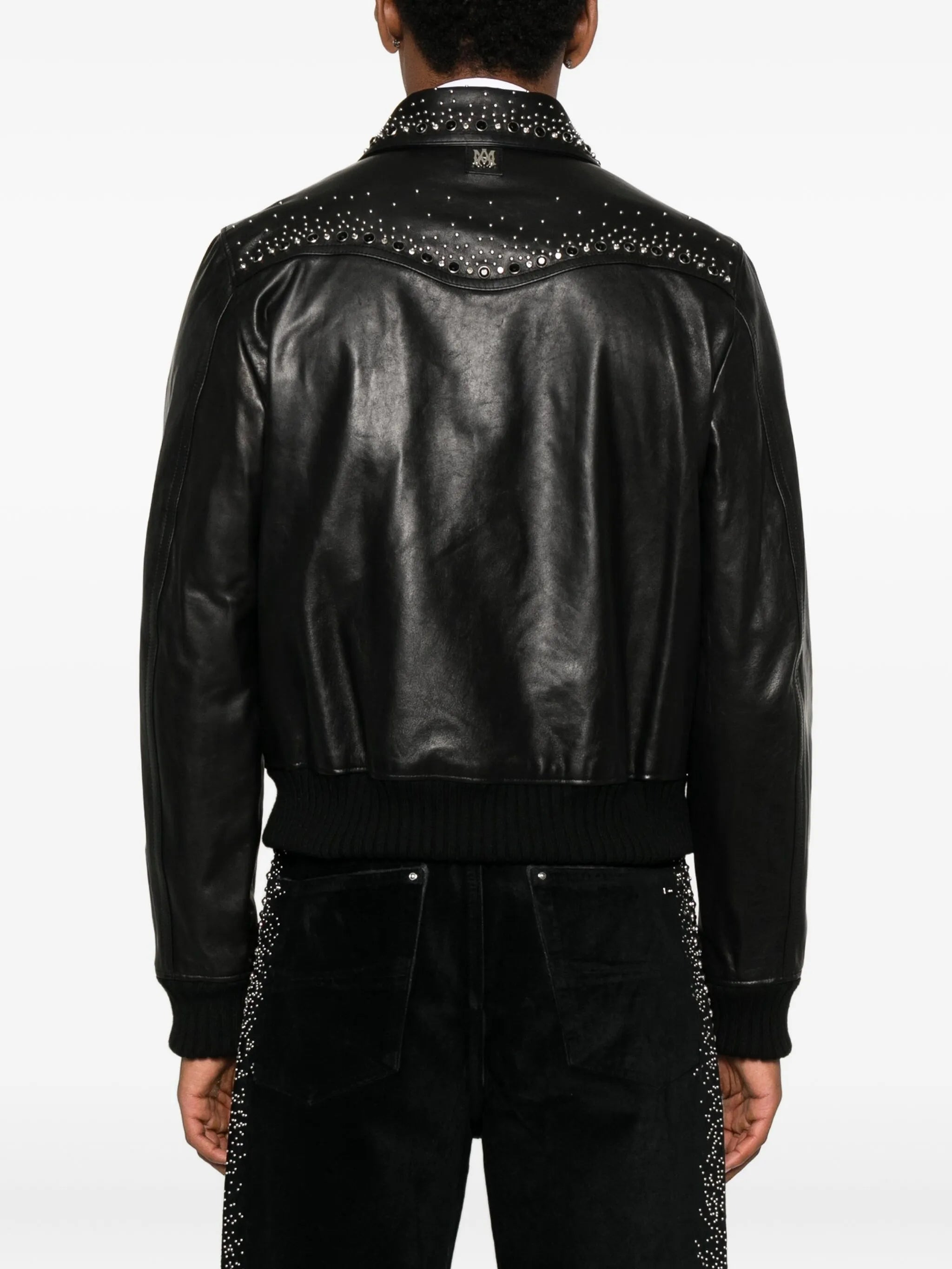 Amiri Embellished Leather Jacket - 4