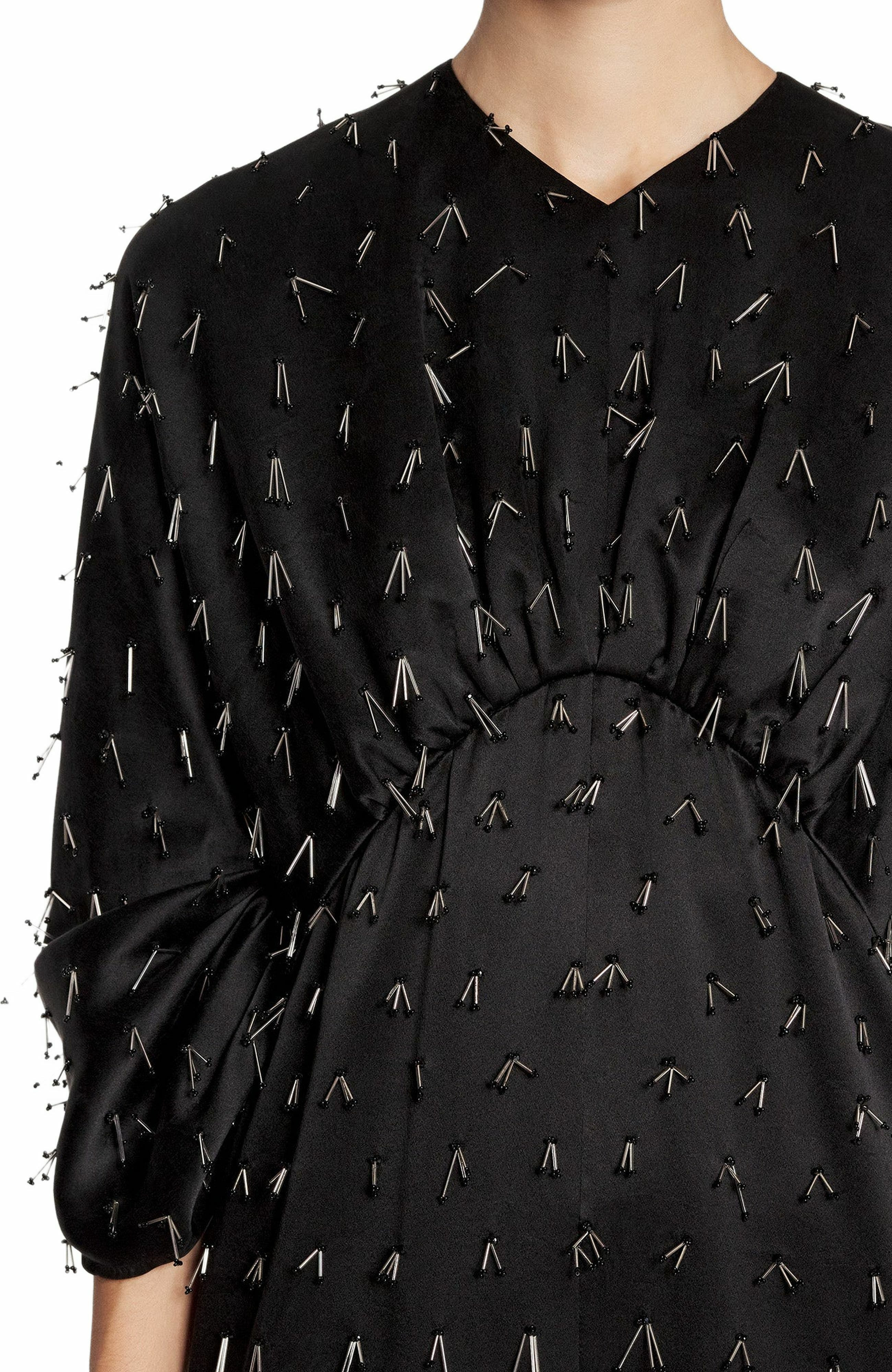 Lanvin Long Embroidered Dress in Black at Nordstrom - 4