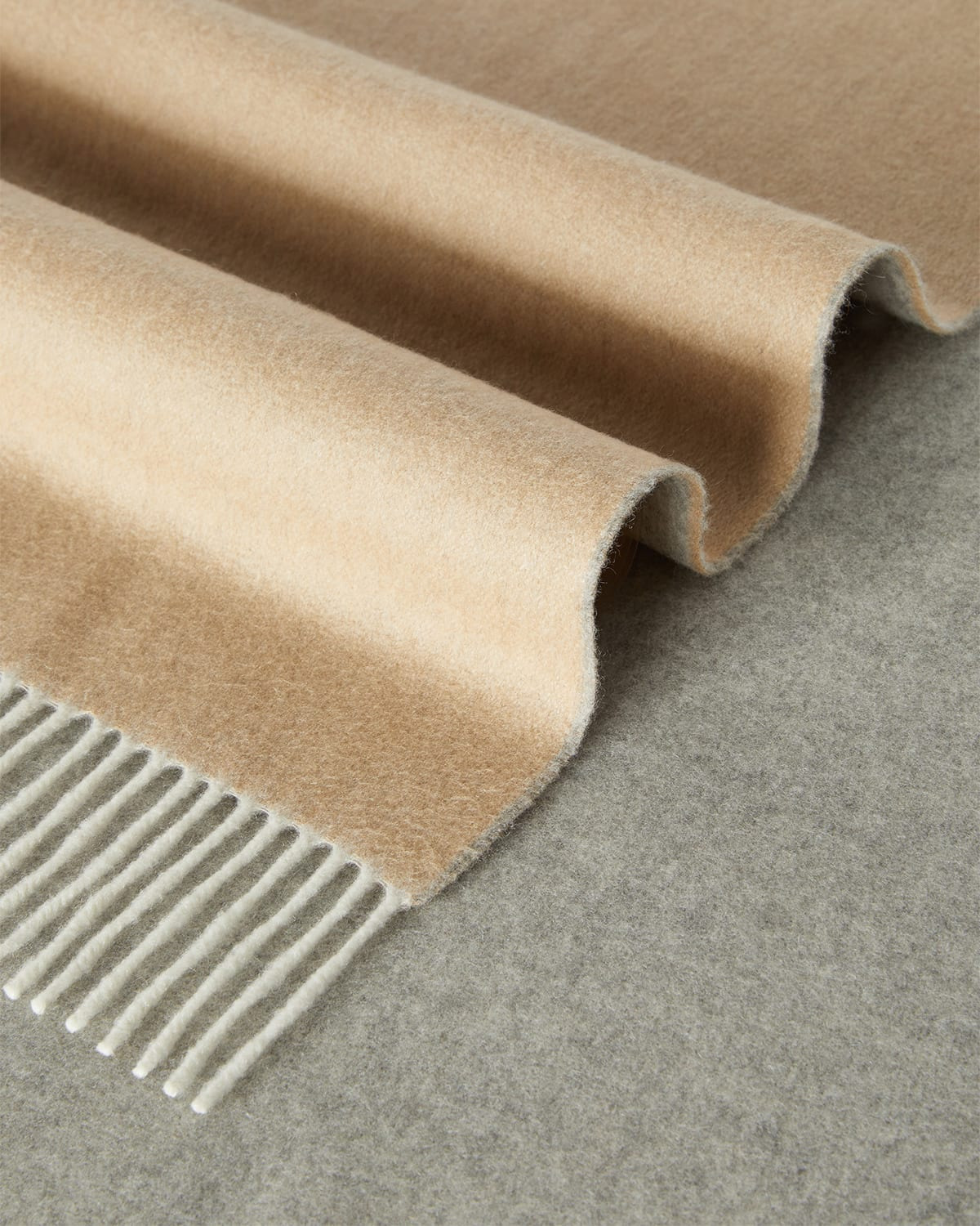 Cashmere Sciarpa Two-Tone Fringe-Trim Scarf - 5