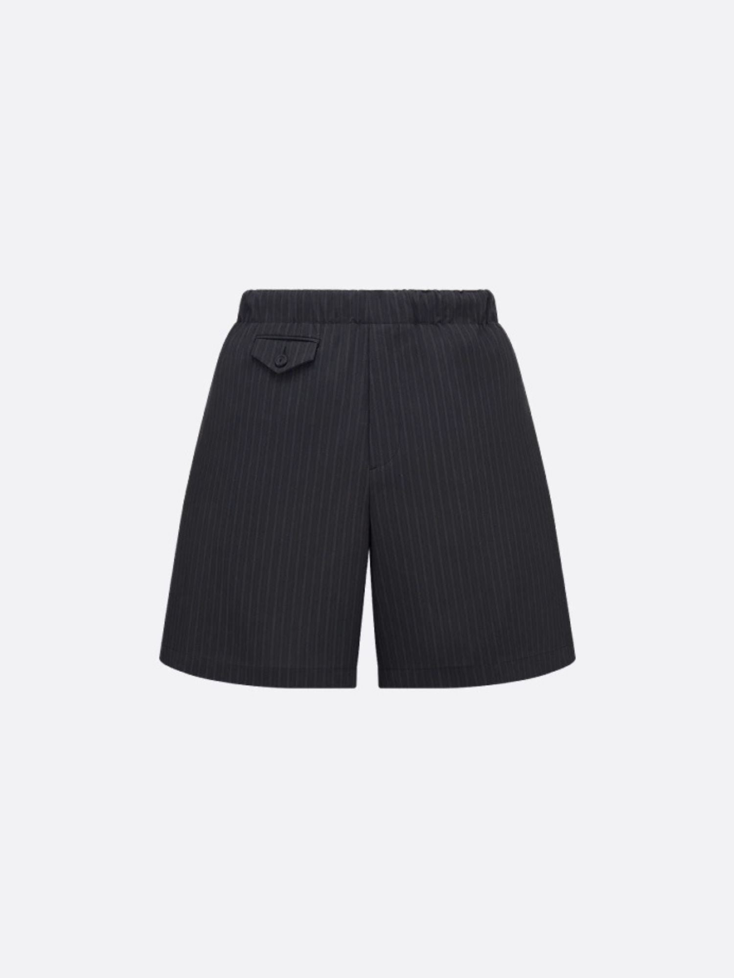 Dior Men Striped Wool Bemuda Shorts - 2