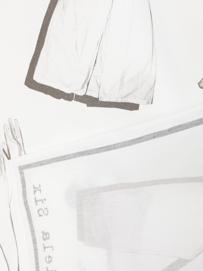 MM6 Maison Margiela illustration-print square-frame scarf outlook