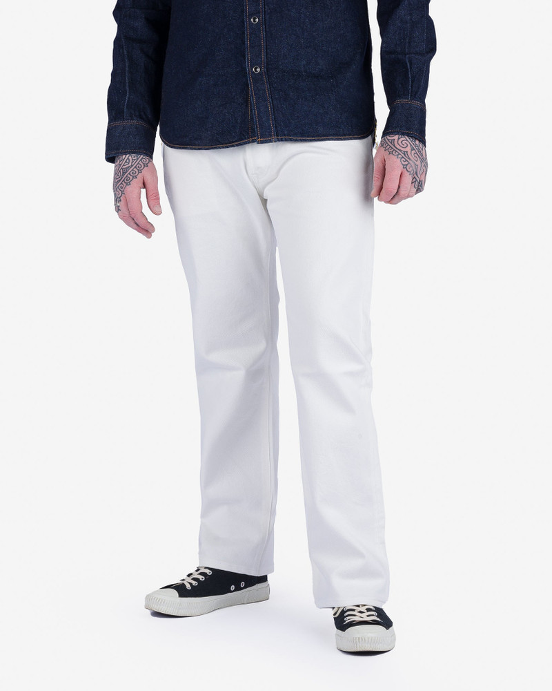 Iron Heart IH-634-WT 13.5OZ DENIM STRAIGHT CUT JEANS - WHITE outlook