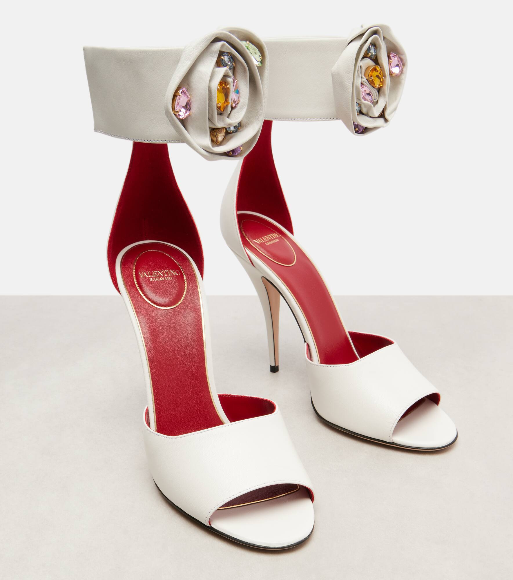 Drip Rose 105 embellished leather sandals - 5