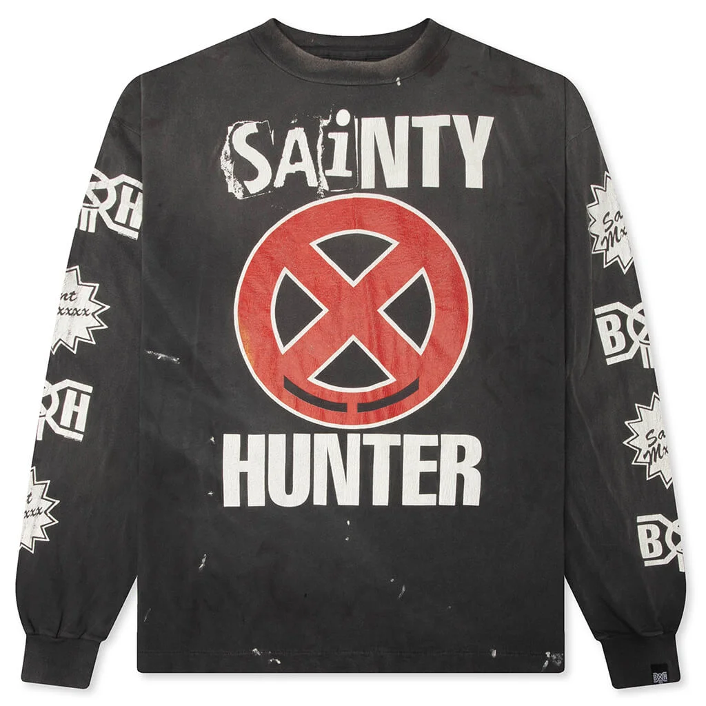 SAINT M6 X BOUNTY HUNTER SAINTY HUNTER L/S T-SHIRT - BLACK - 1