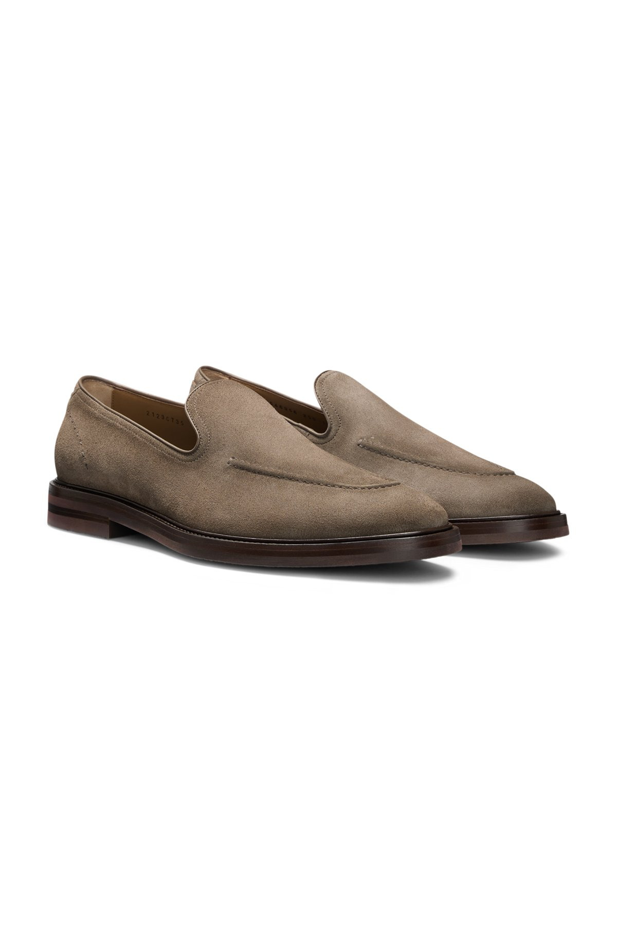 SUEDE LOAFERS WITH LEATHER PIPING - 2