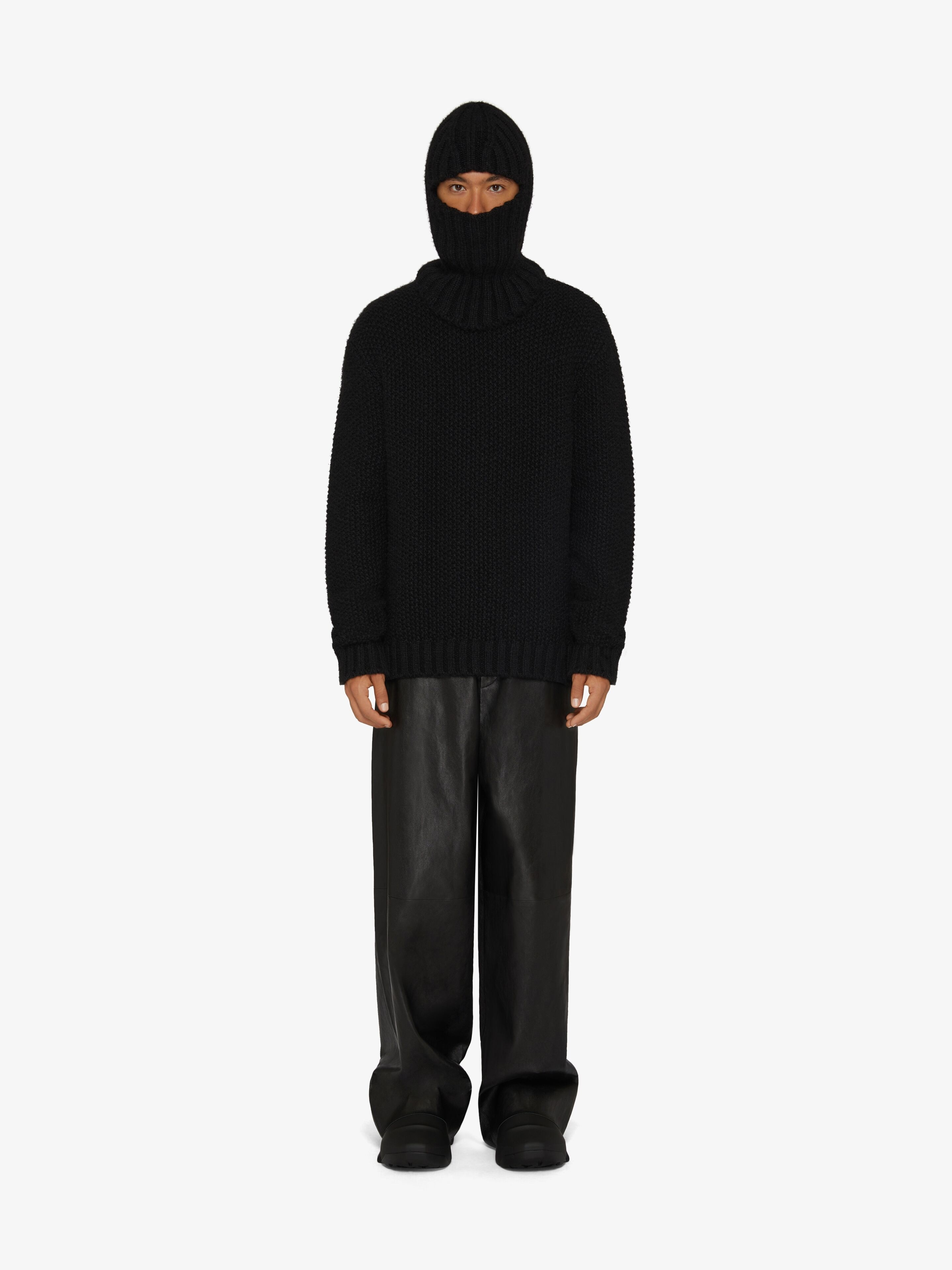 SWEATER IN BLENDED WOOL WITH BALACLAVA - 2