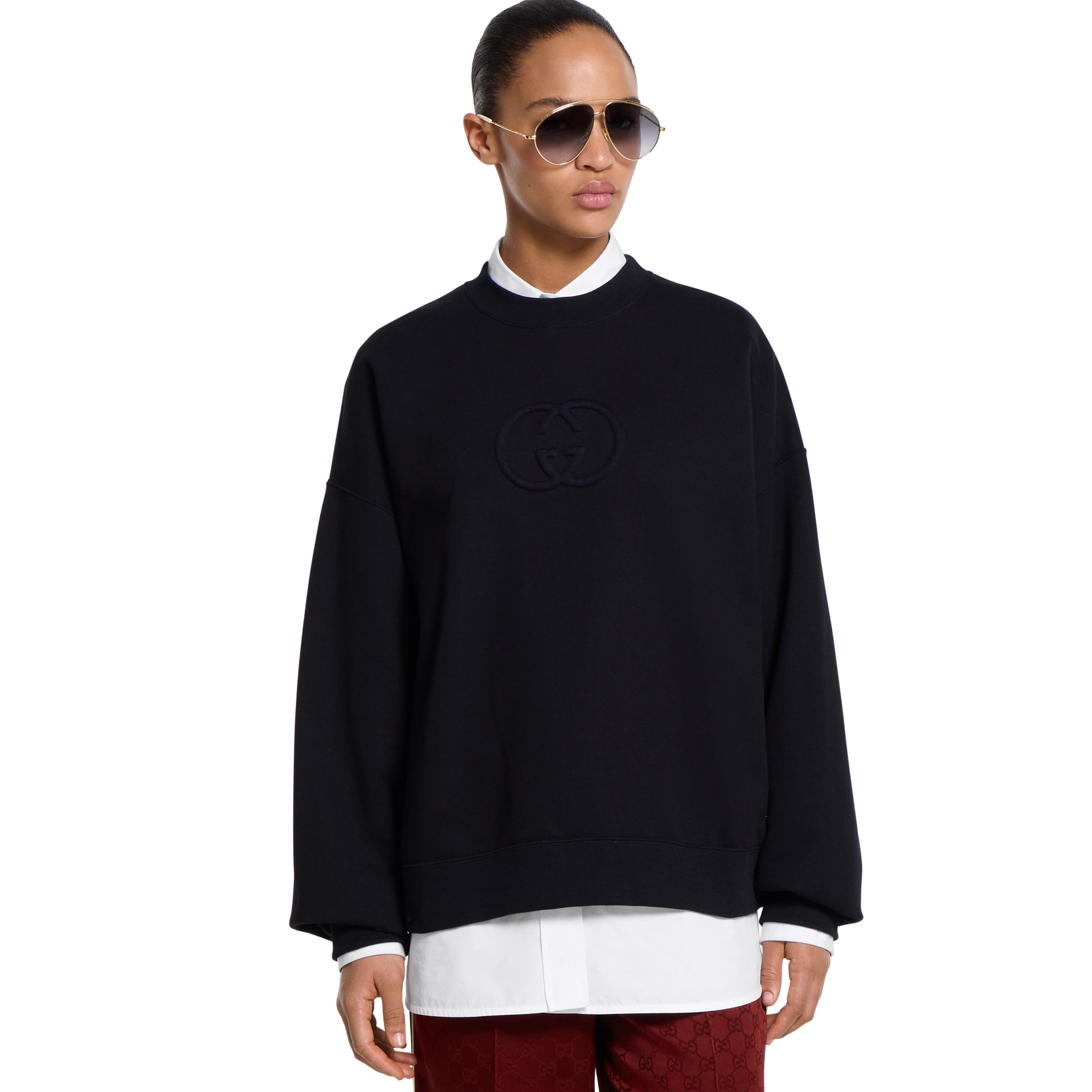 Brushed cotton jersey sweatshirt - 3