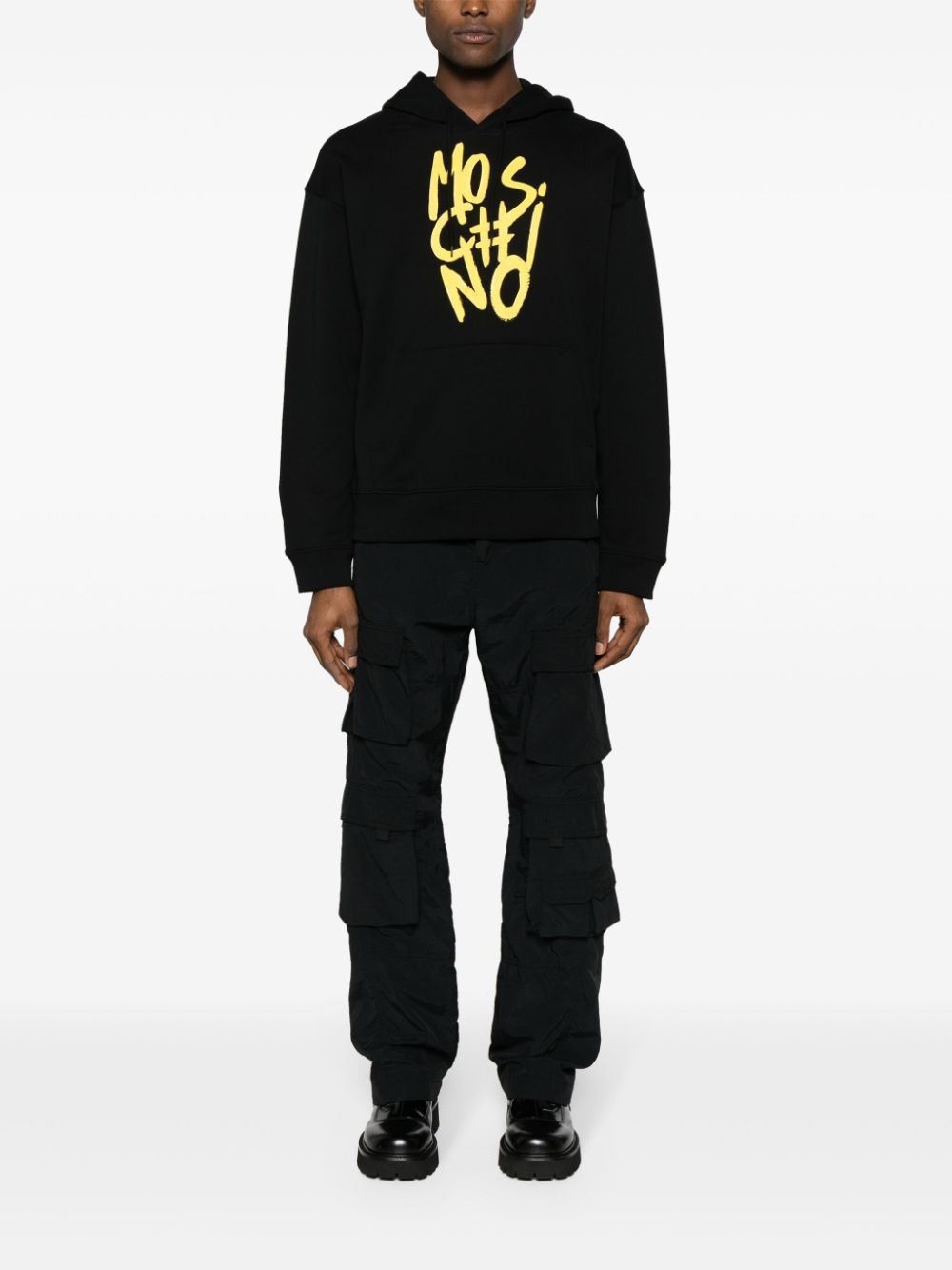 logo-print cotton hoodie - 2