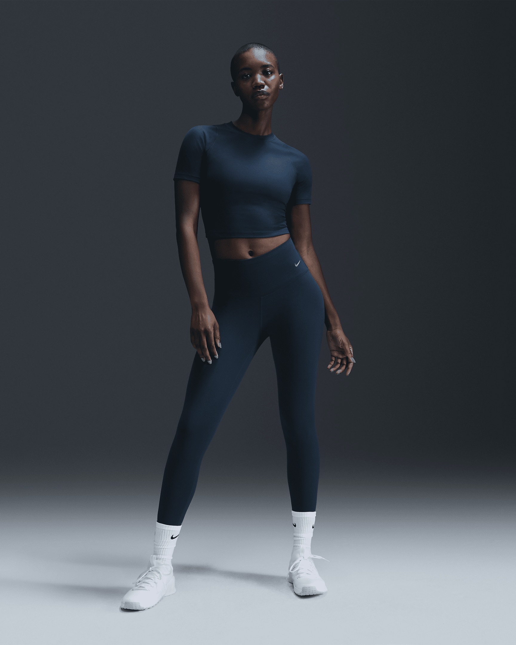 Nike Women's Zenvy Rib Dri-FIT Short-Sleeve Top - 4