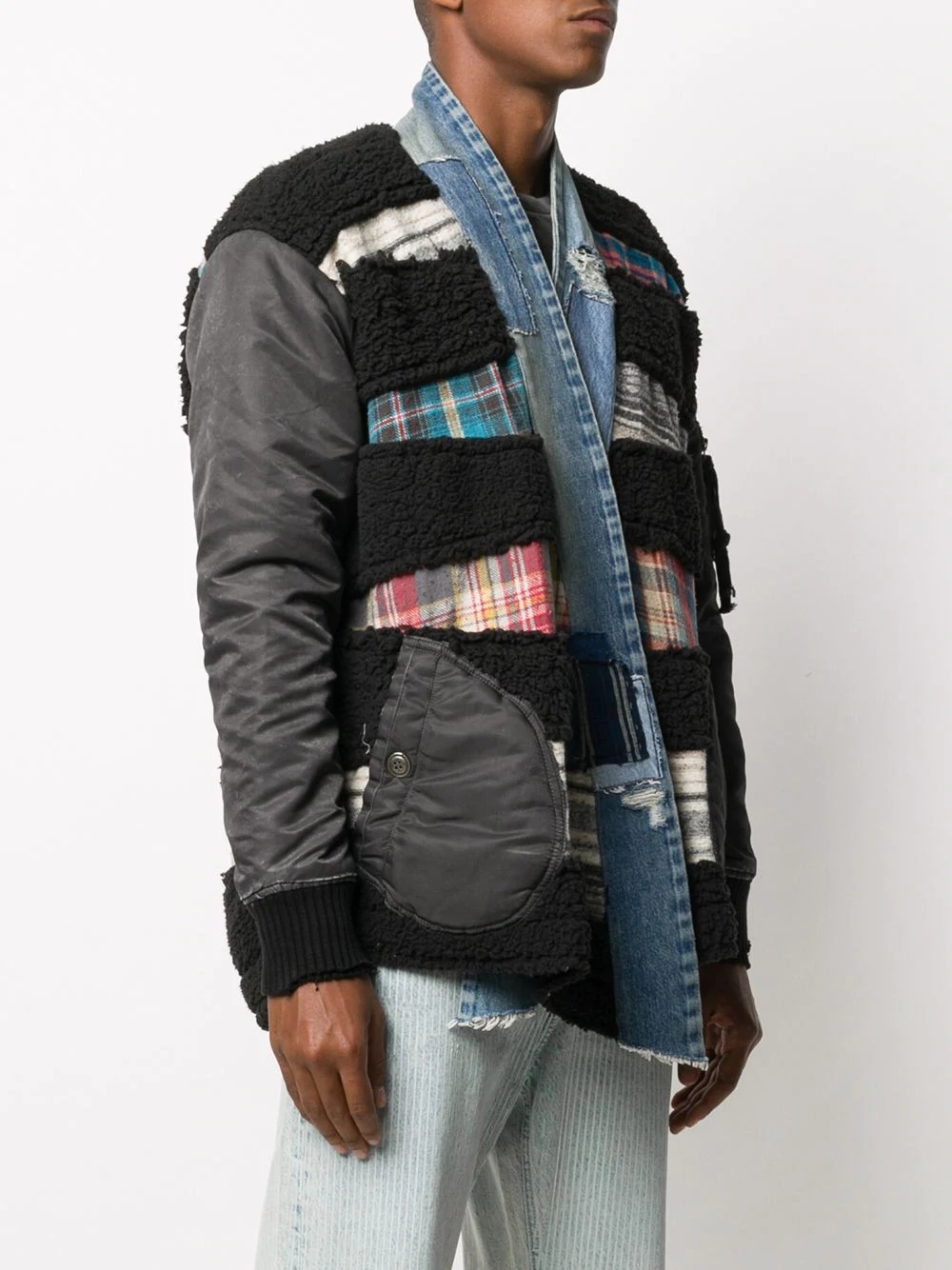 patchwork bomber jacket - 3