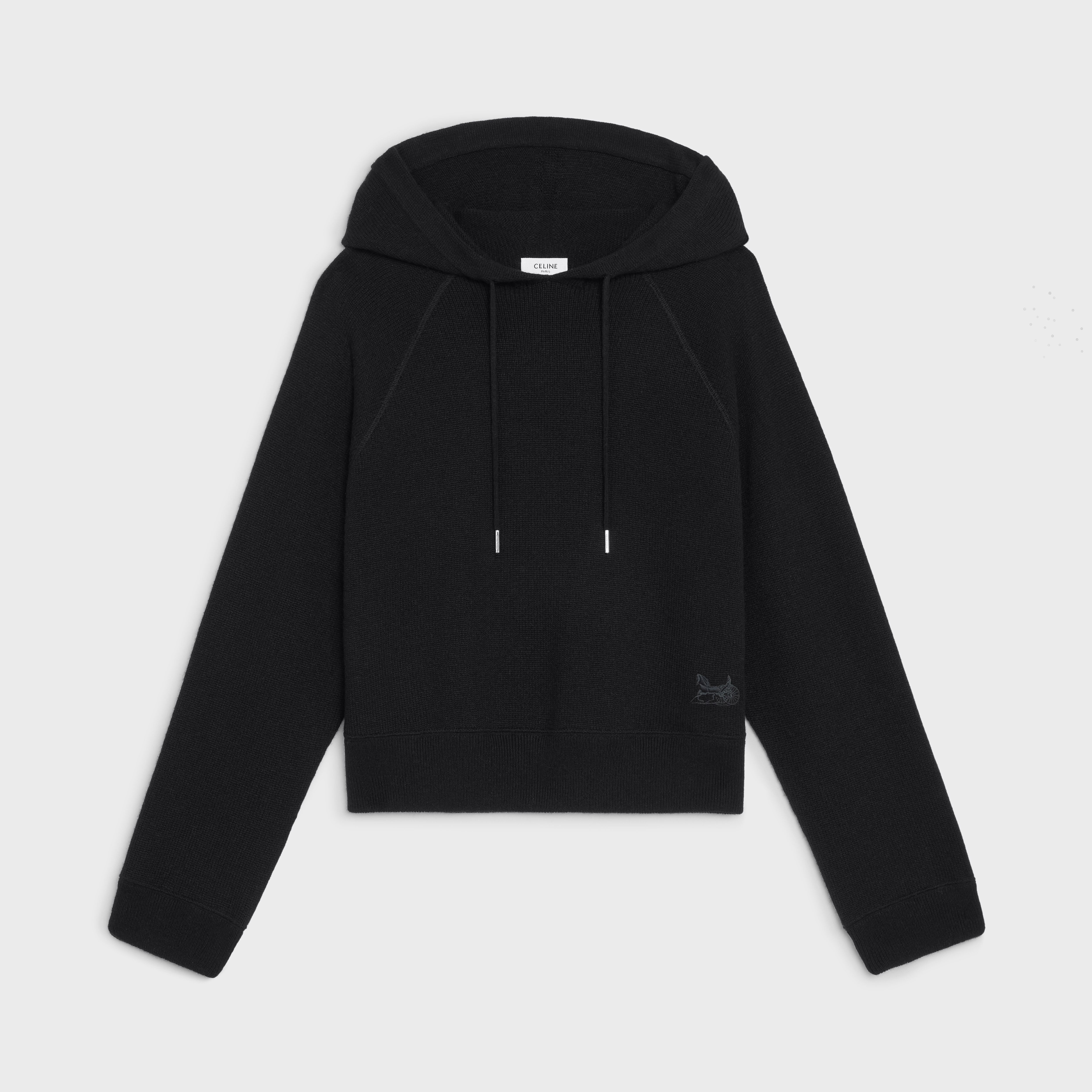 SWEATER WITH HOOD IN SULKY CASHMERE AND WOOL - 1