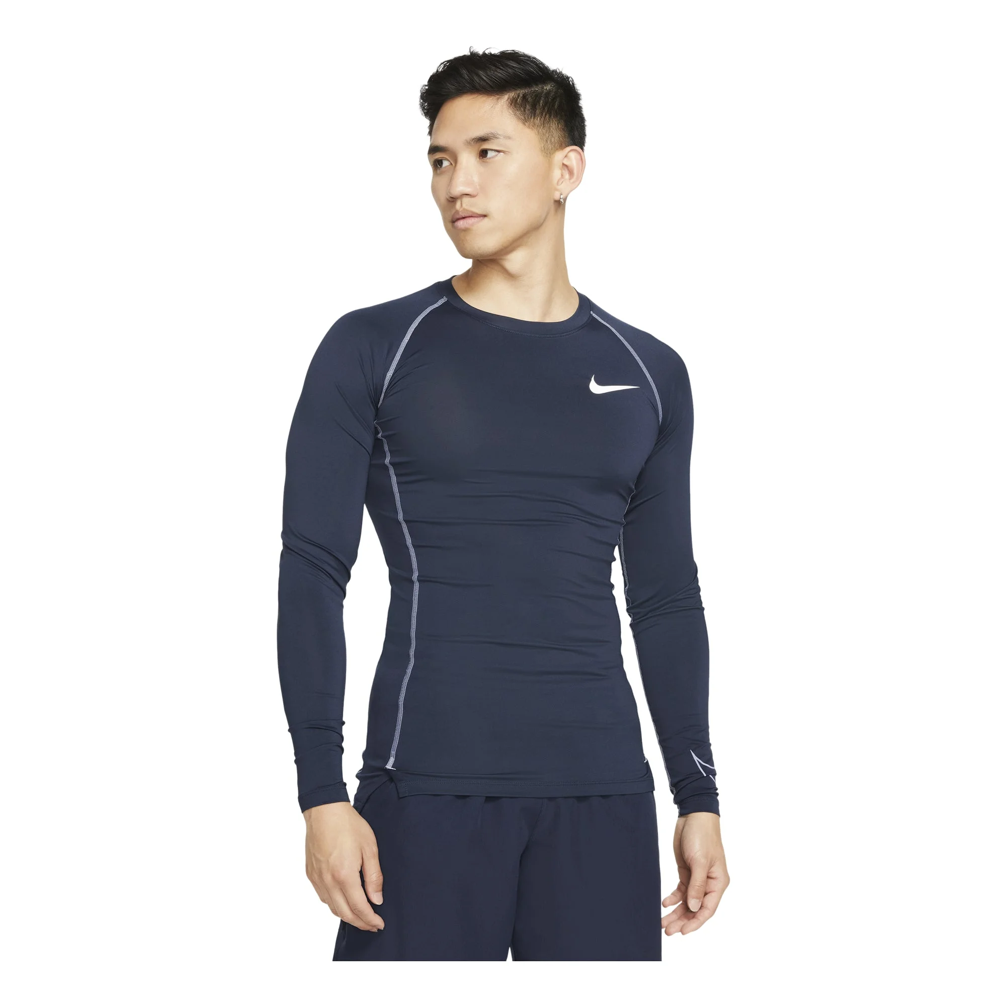 Nike Pro Dri-fit Athleisure Casual Sports Round Neck Long Sleeves Purple DD1991-451 - 1