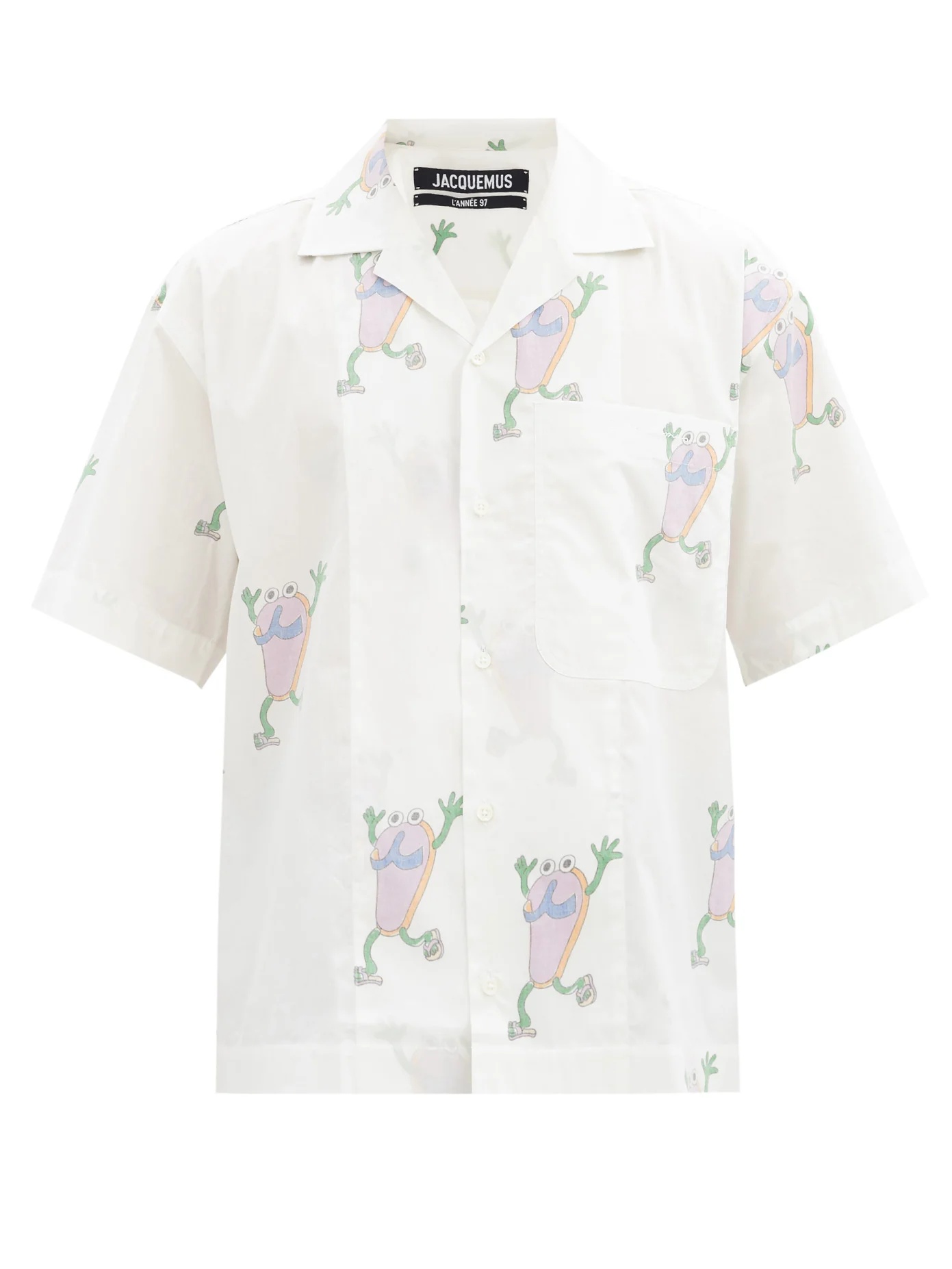 Flip flop-print cotton-poplin shirt - 1