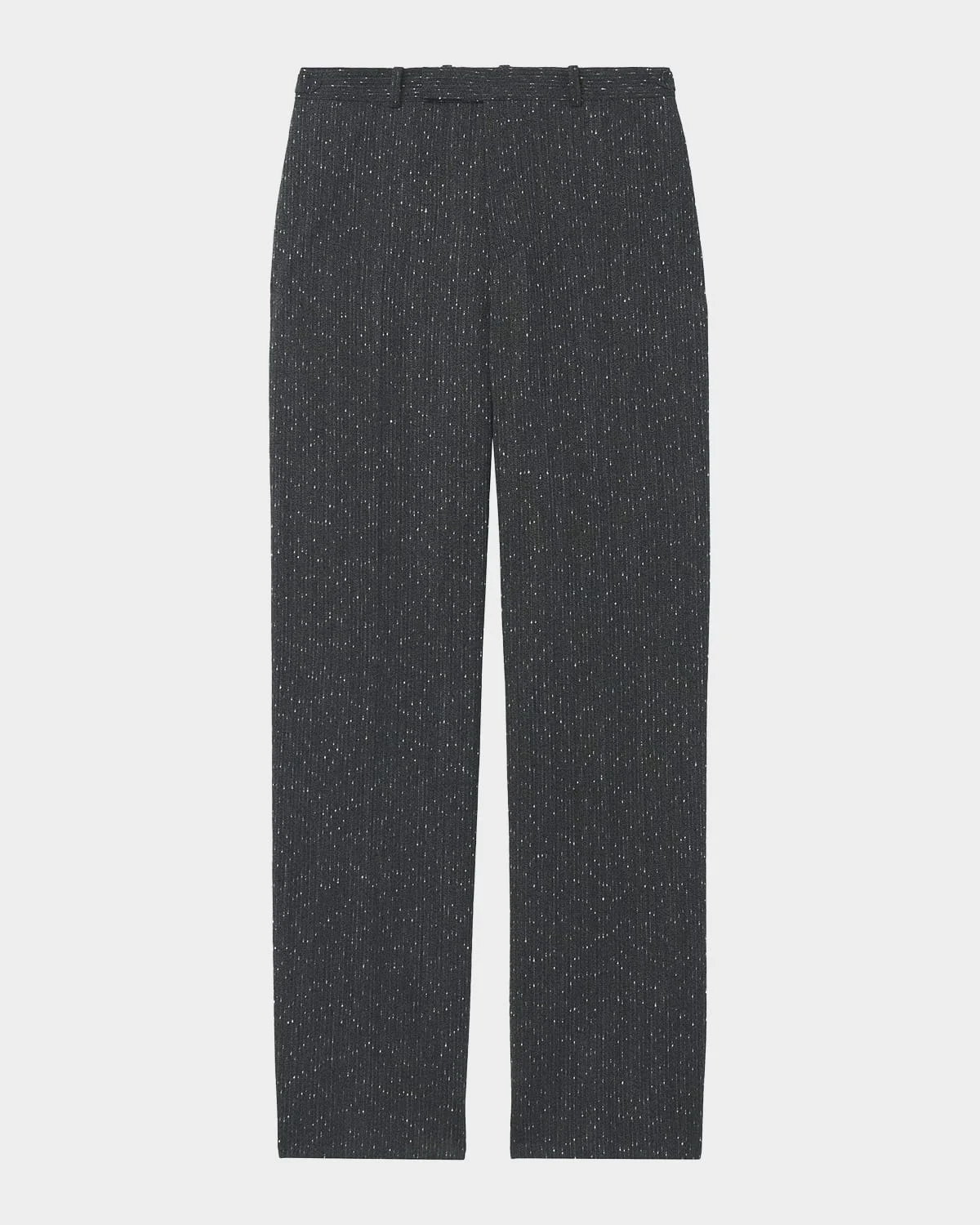 Men's Flecked Pinstripe Tailored Trousers - 1