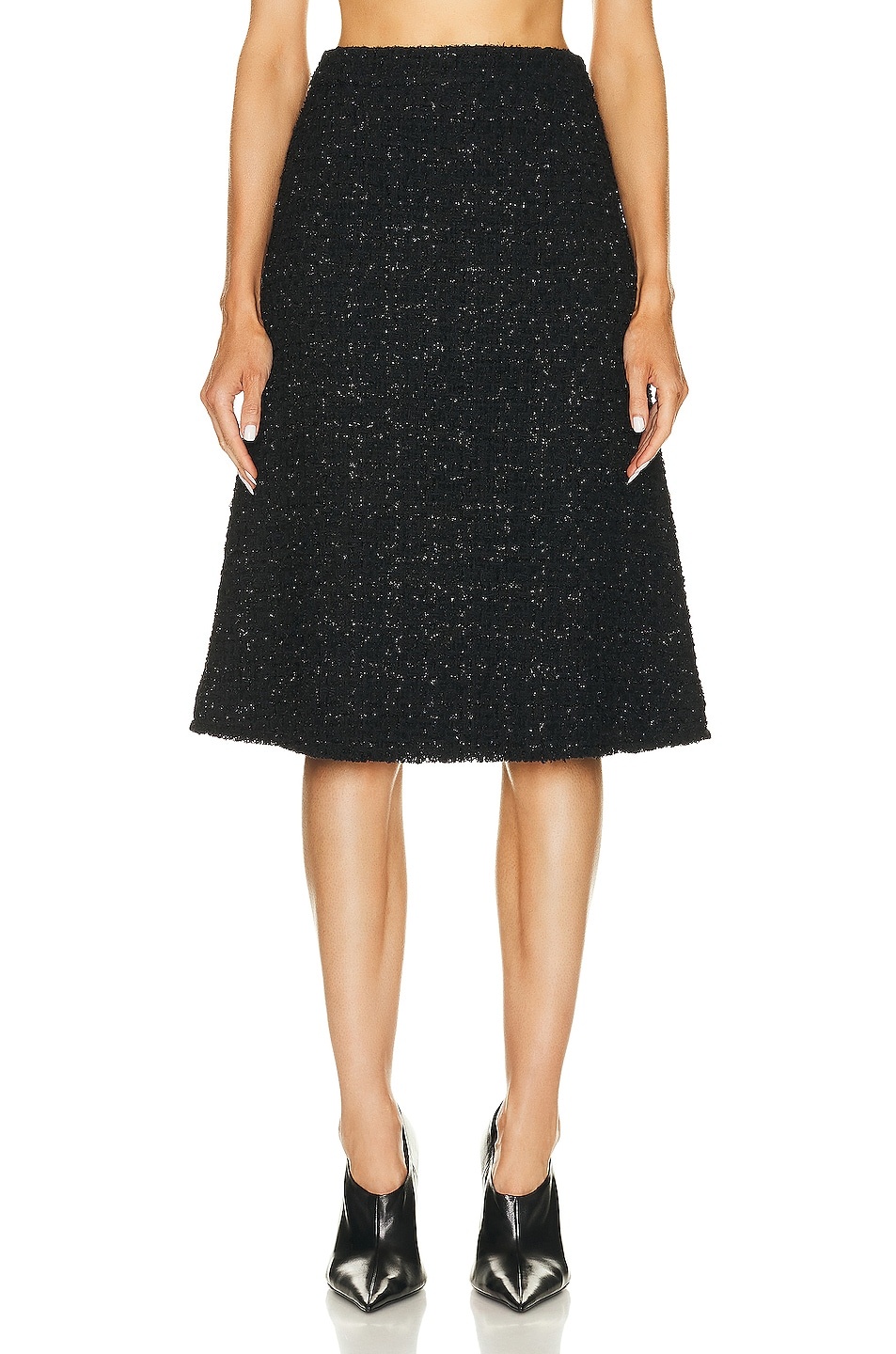 BALENCIAGA Tweed Midi Skirt | forward | REVERSIBLE