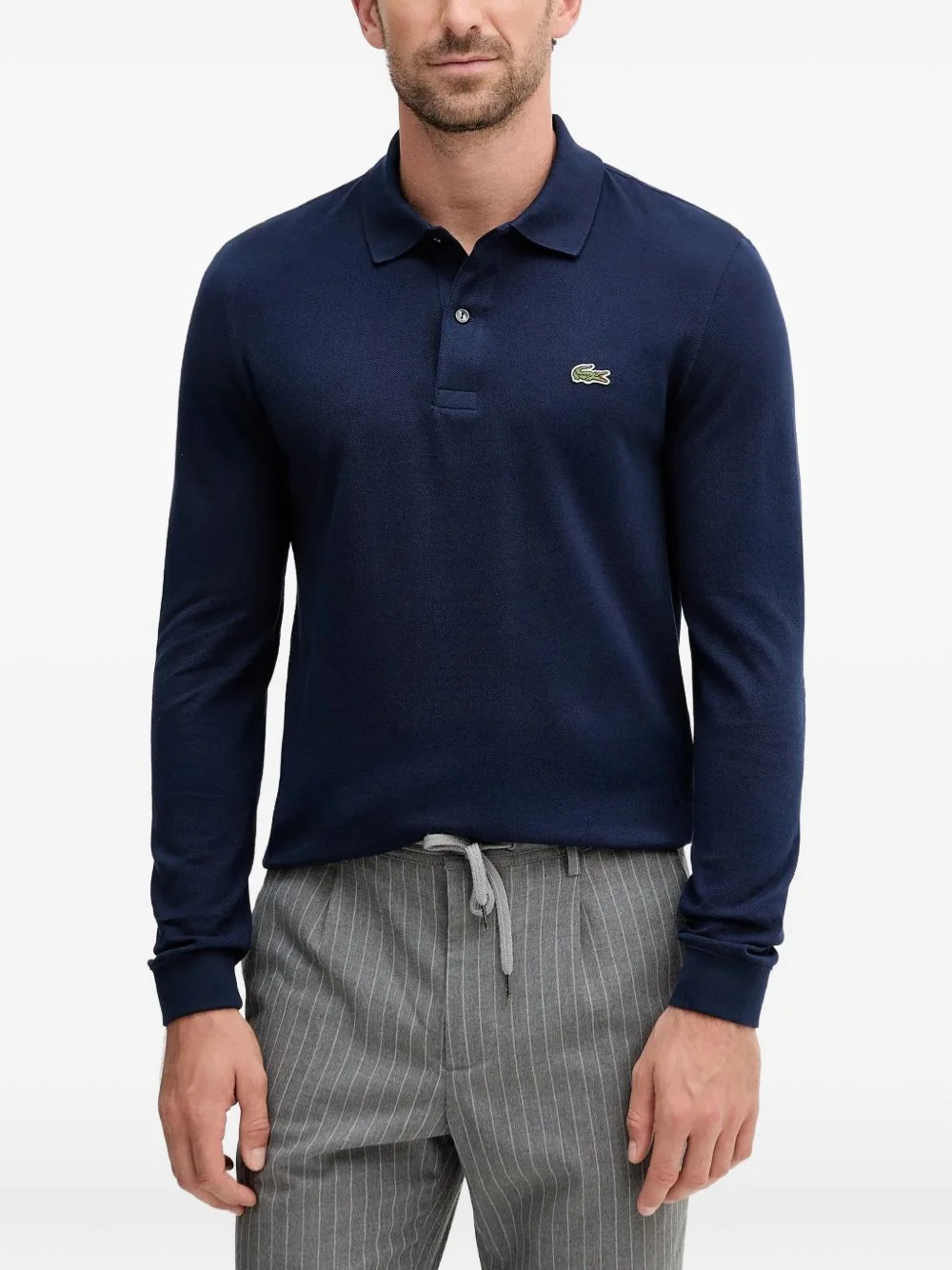 long-sleeved polo shirt - 1