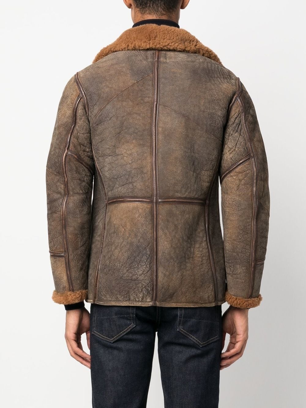 Ideford shearling-lined leather jacket - 4