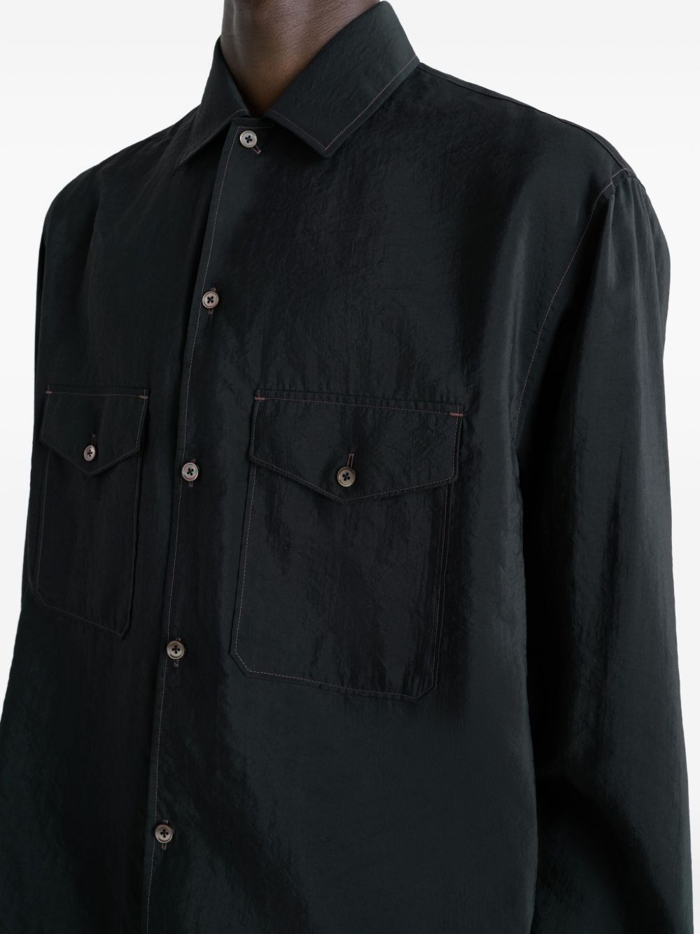 NOTCHED-COLLAR FLA-POCKET SHIRT - 2