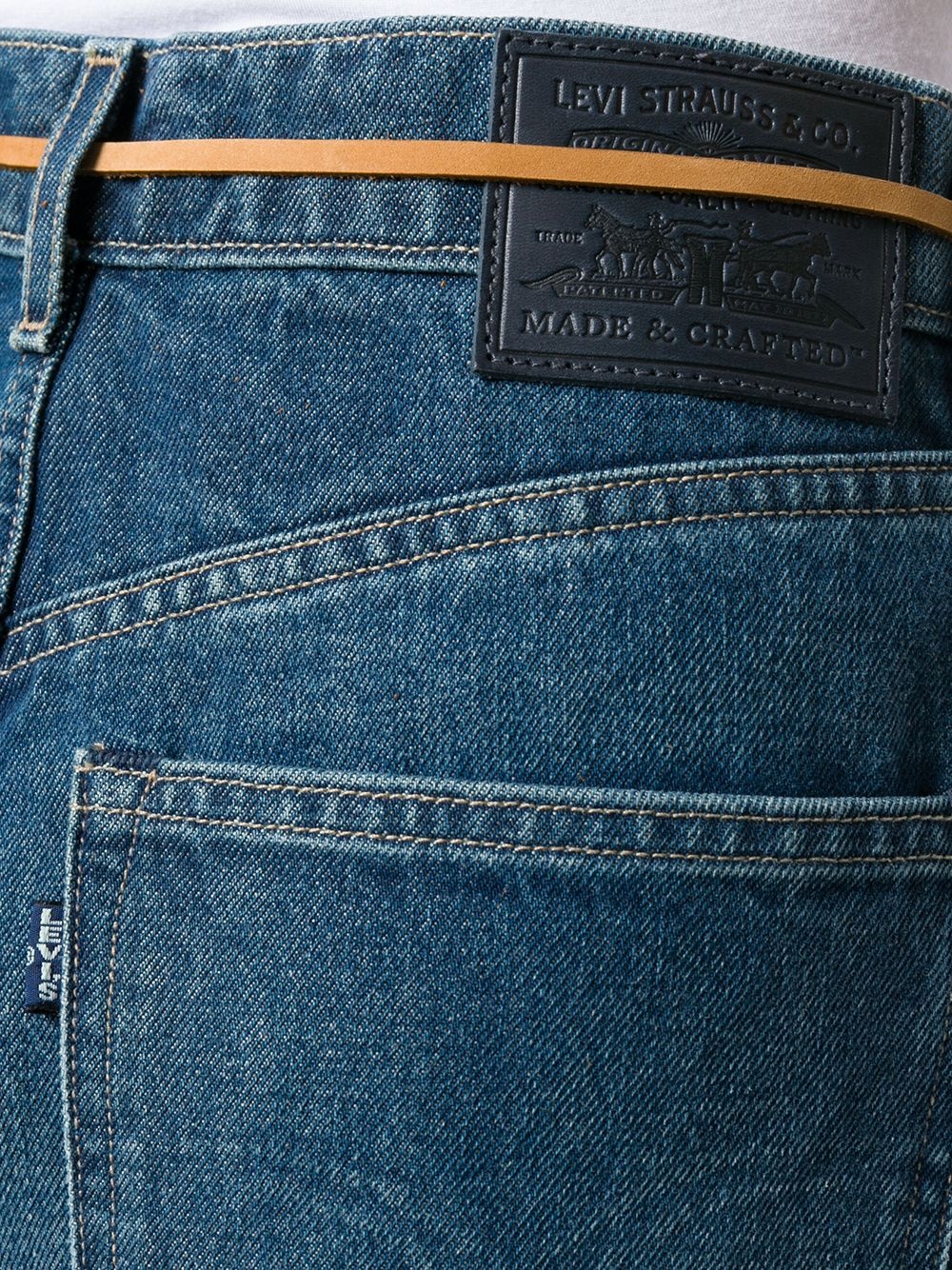 dark wash Barrel jeans - 5