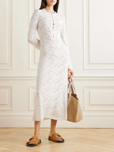 Chloé Wool and silk-blend midi dress outlook