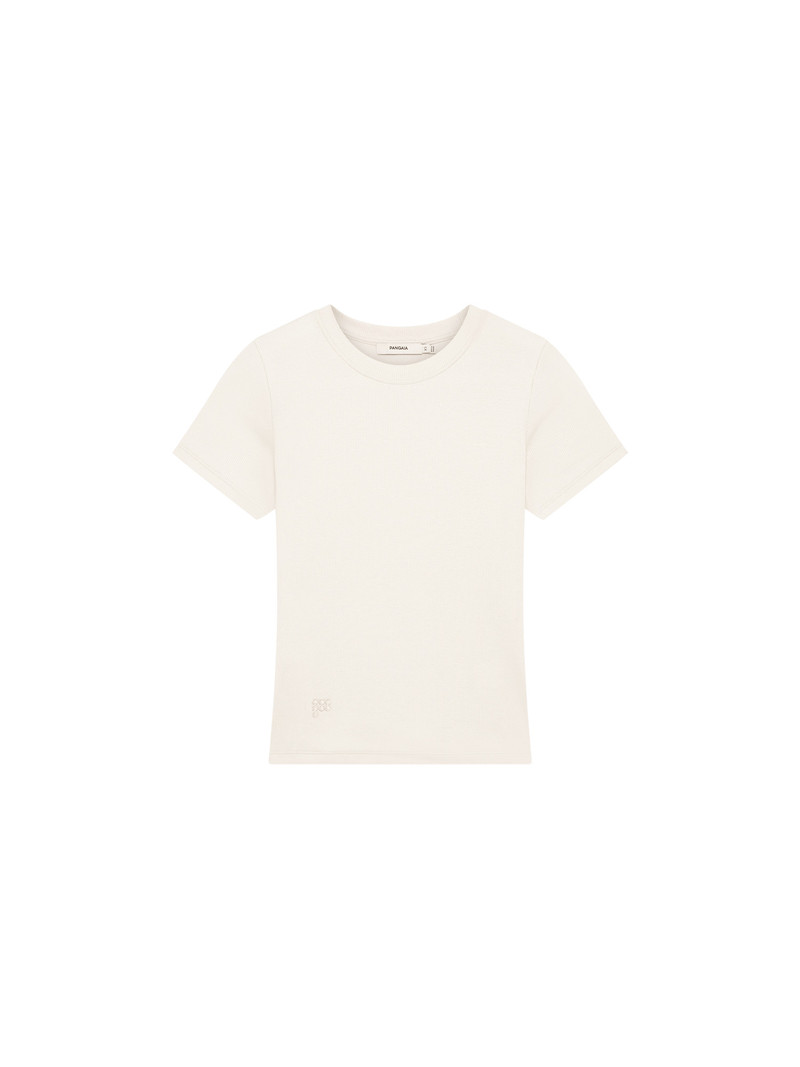 Womens Rib T-Shirt - Bone White 1