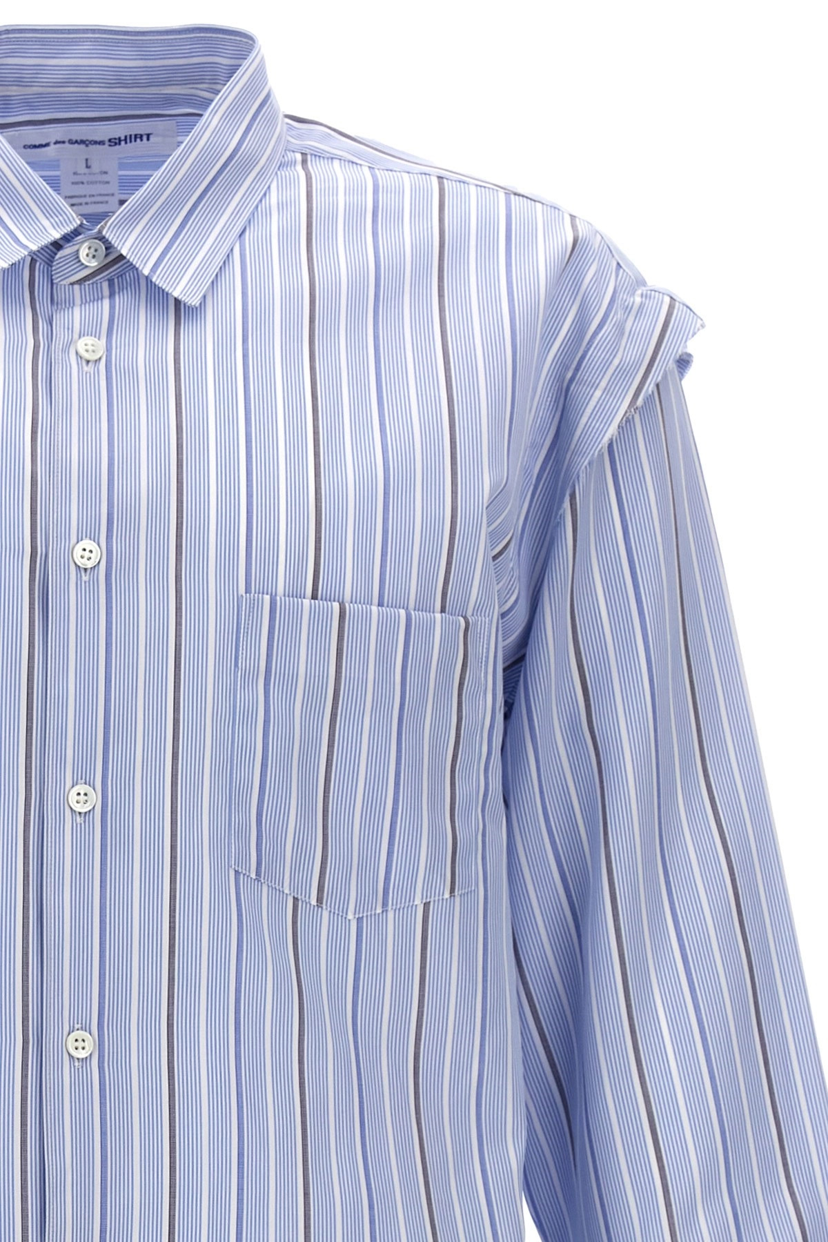 Unfinished striped shirt - 3