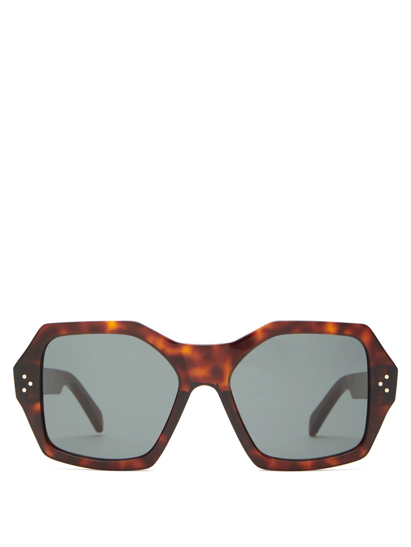 Angular square acetate sunglasses - 1