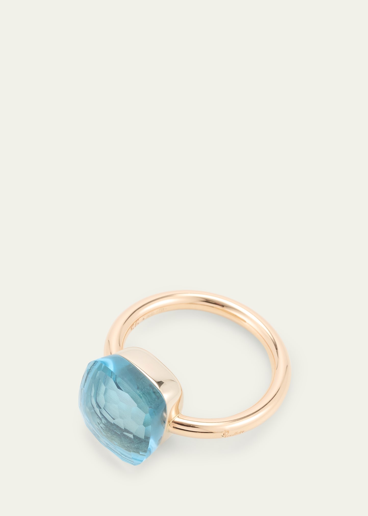 Nudo Solitaire Ring with Sky Blue Topaz - 4