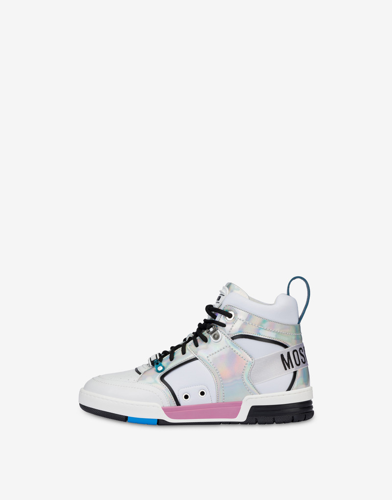 STREETBALL HIGH-TOP SNEAKERS WITH HOLOGRAPHIC DETAILS 2