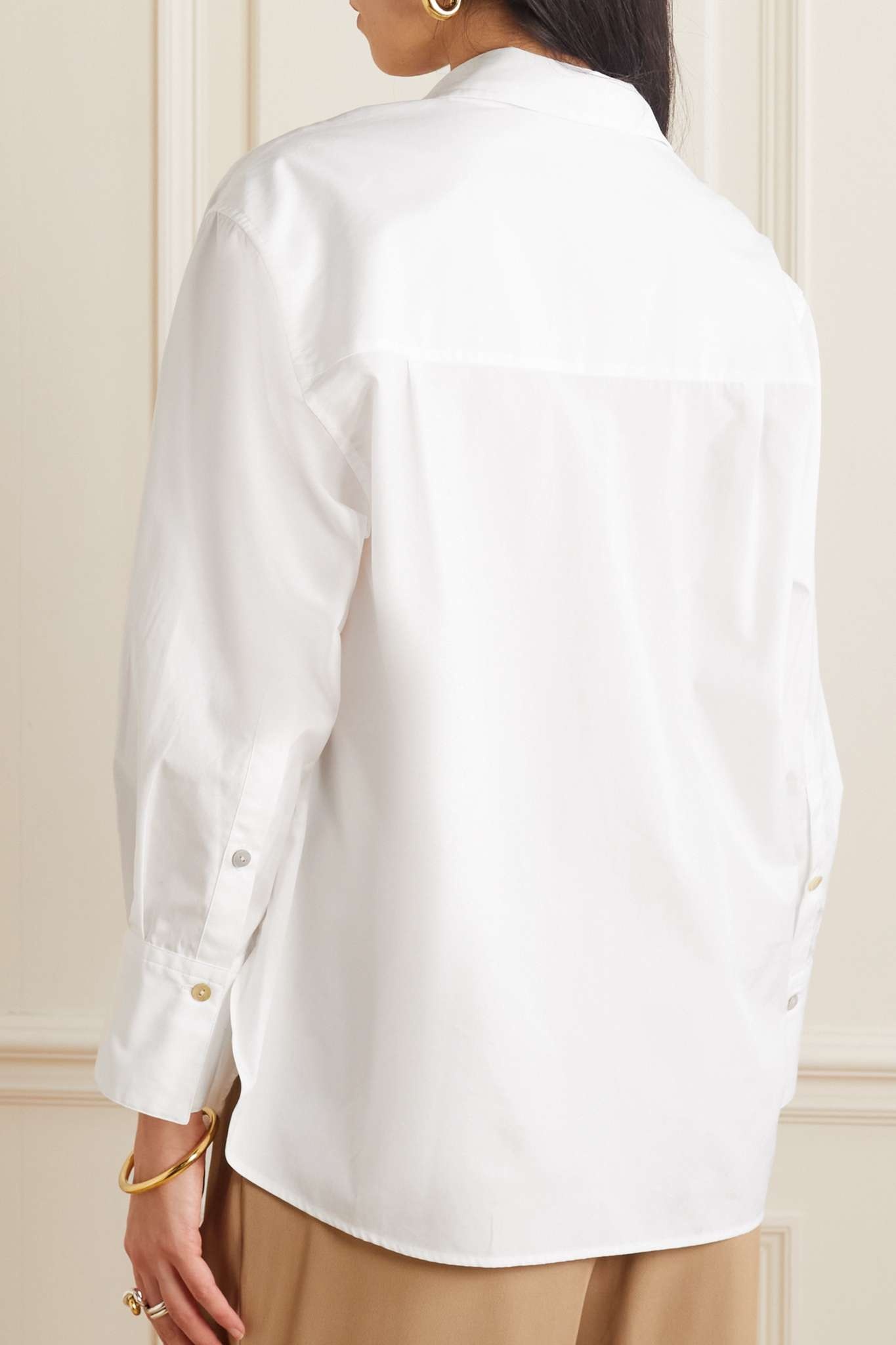 Oversized cotton-poplin shirt - 4