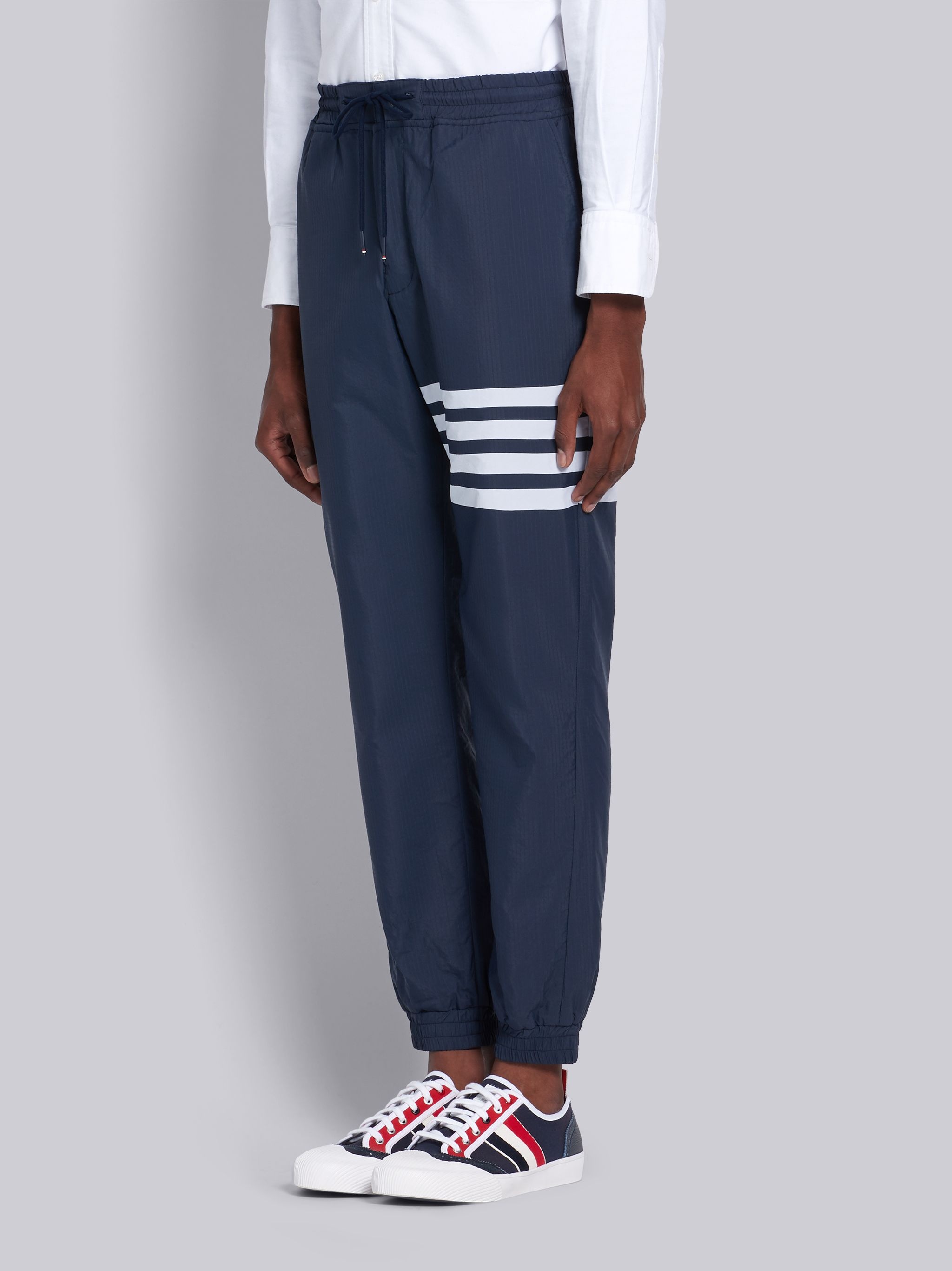 Navy Engineered 4-bar Track Pants - 2