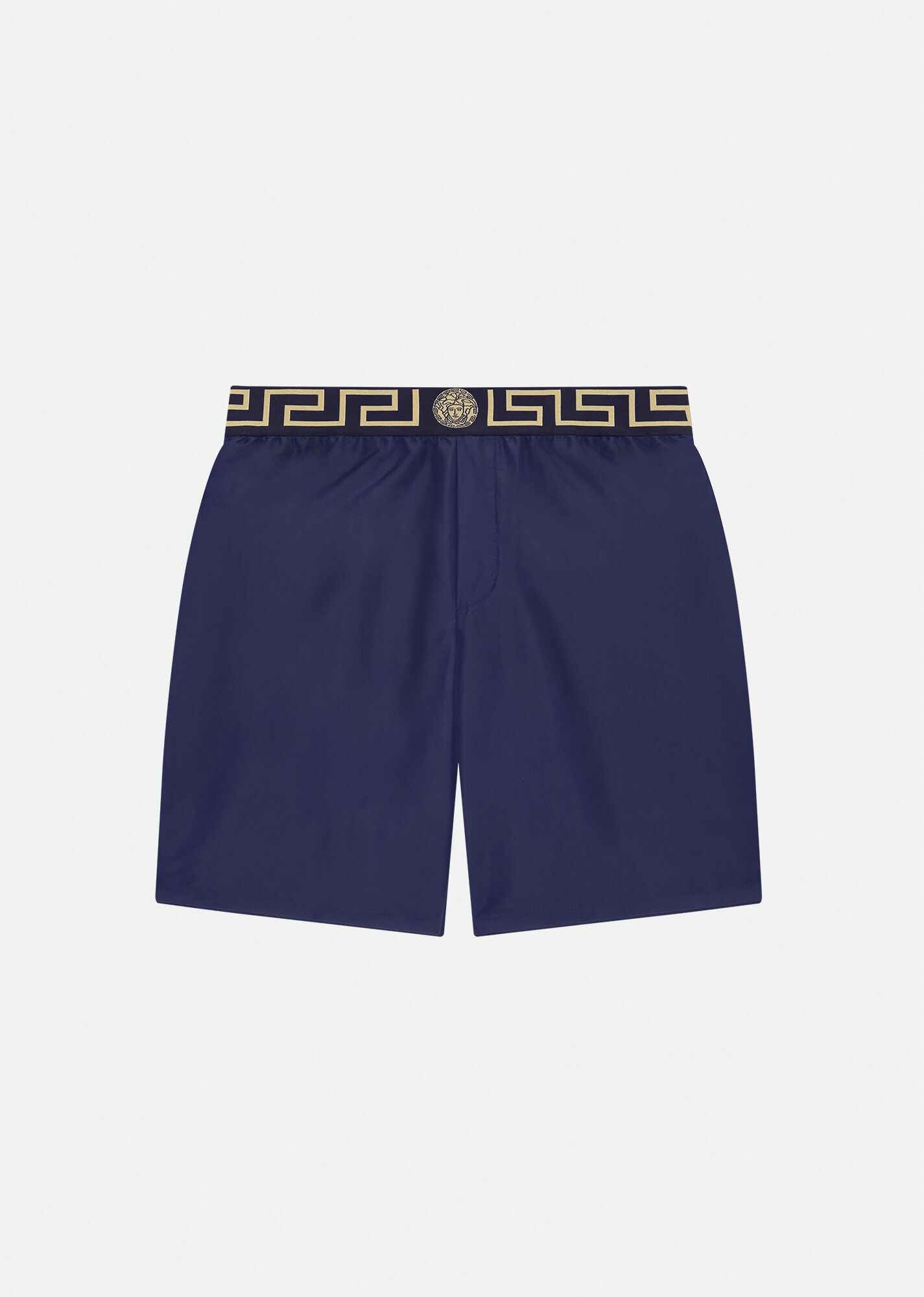 Mid-length Greca Border Swim Shorts - 1