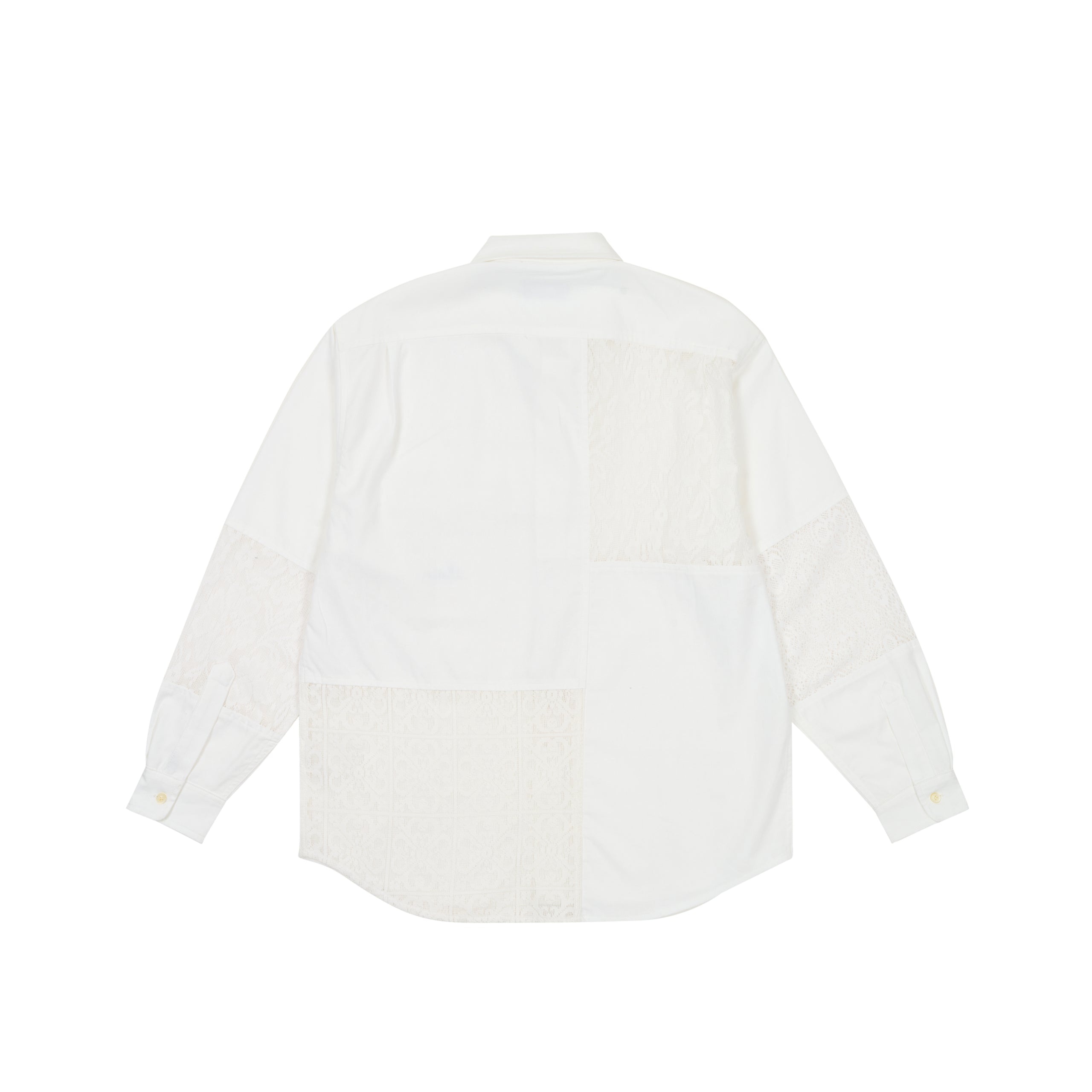 CROCHET PATCHWORK SHIRT WHITE - 2