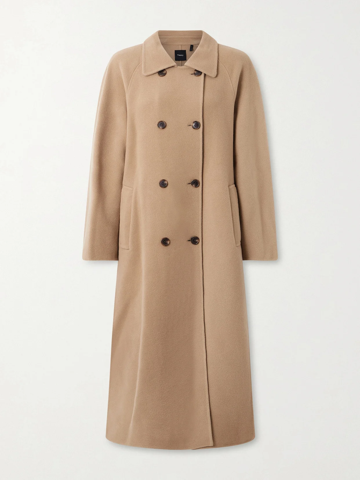 Double-breasted Wool And Cashmere-blend Coat - 1