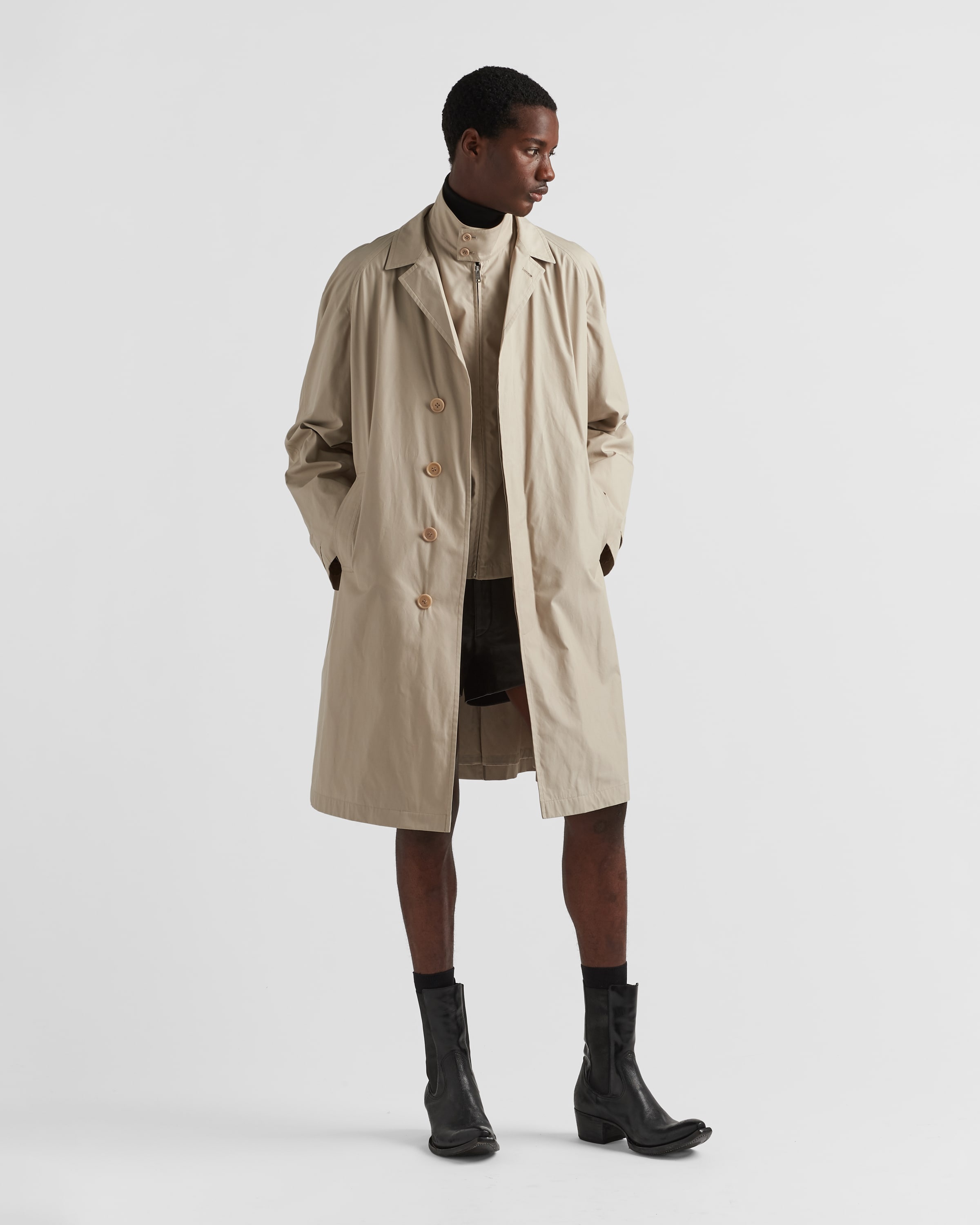 コート PRADA Printed Cotton Overcoat Prada Single-Breasted Cotton Twill Trench Coat | Saks Fifth
