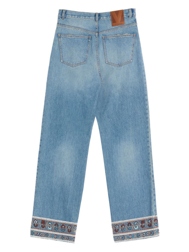 Valentino embroidered jeans outlook