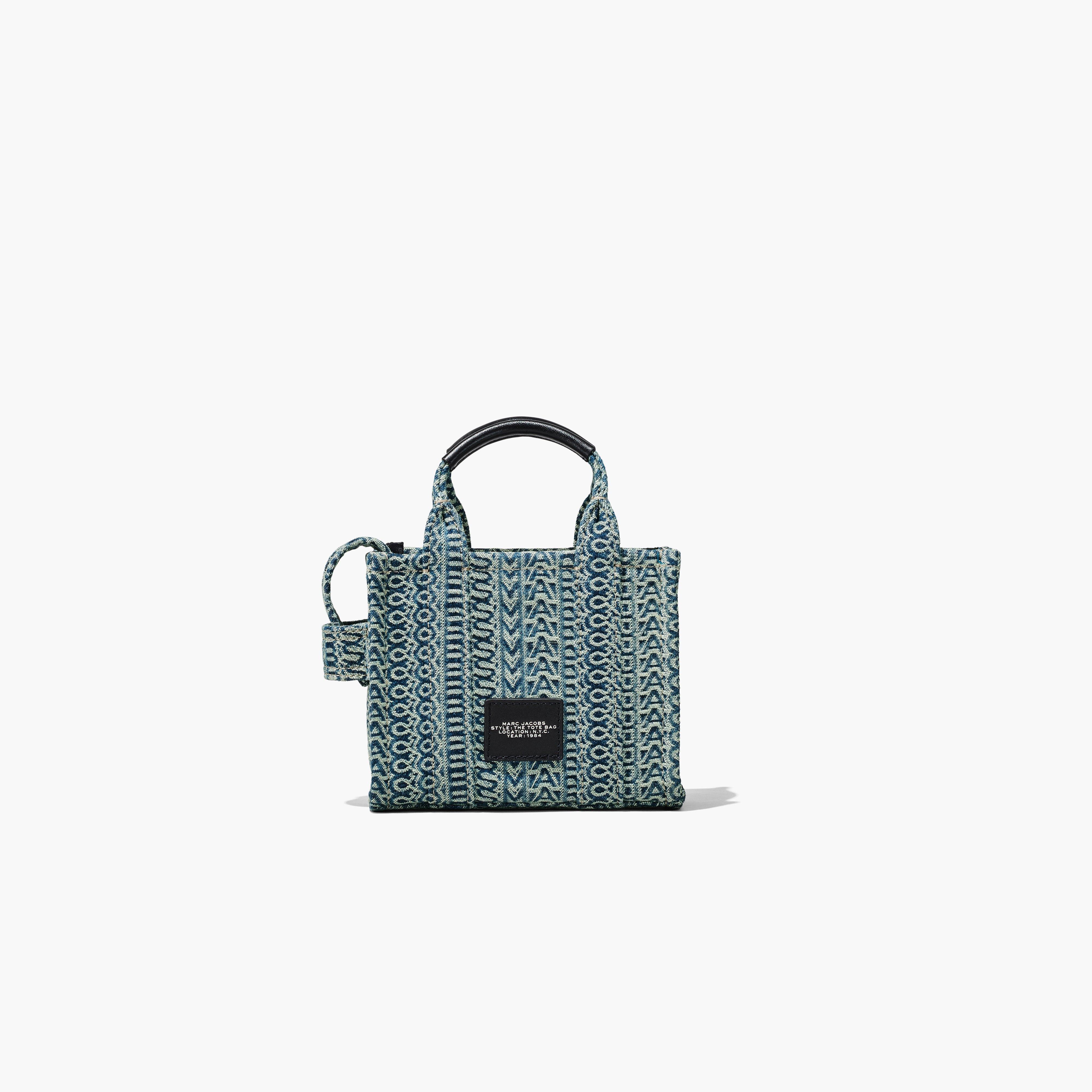 THE WASHED MONOGRAM DENIM MICRO TOTE BAG - 6