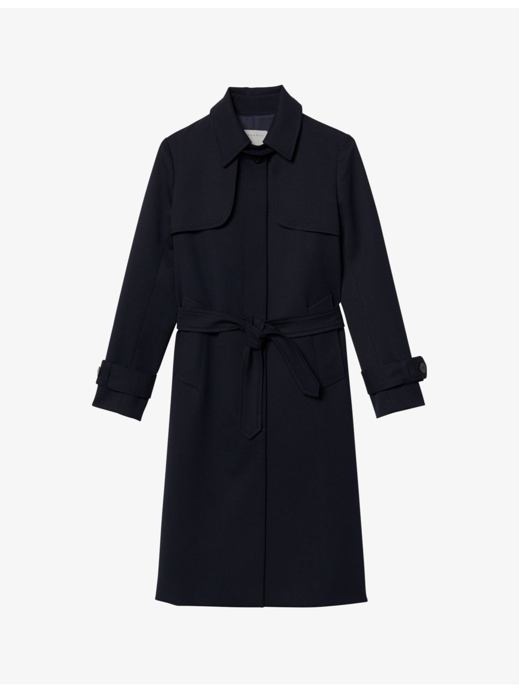 Pleated-panel twill trench coat - 2