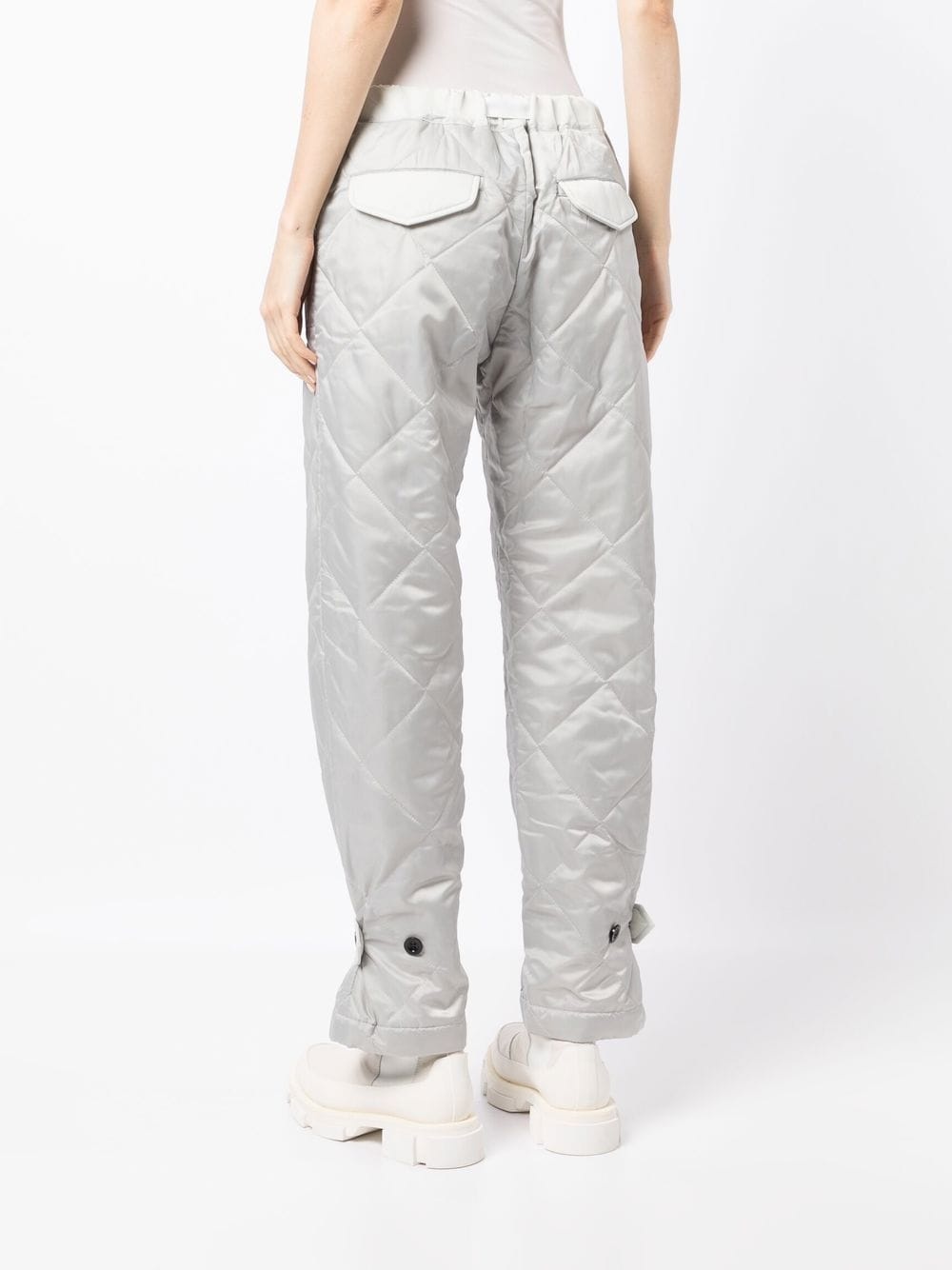 quilted straight-leg trousers - 4