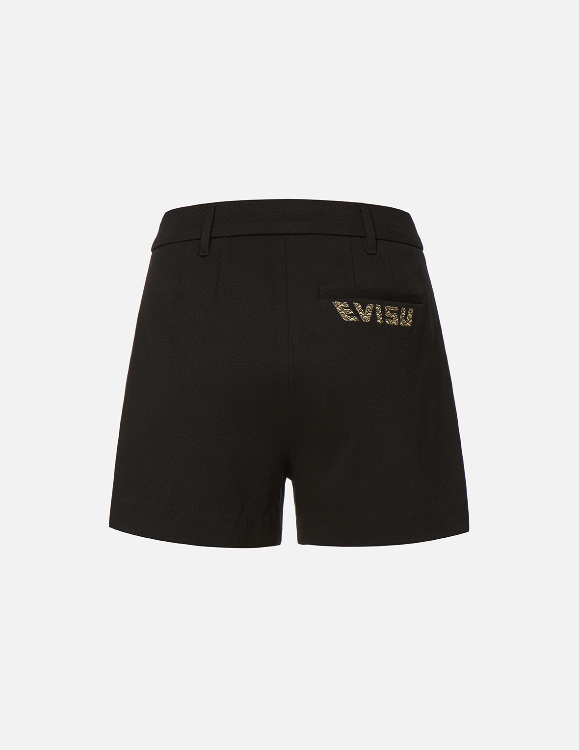 SEAGULL EMBROIDERED WOOL SHORTS - 2