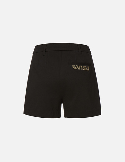 EVISU SEAGULL EMBROIDERED WOOL SHORTS outlook