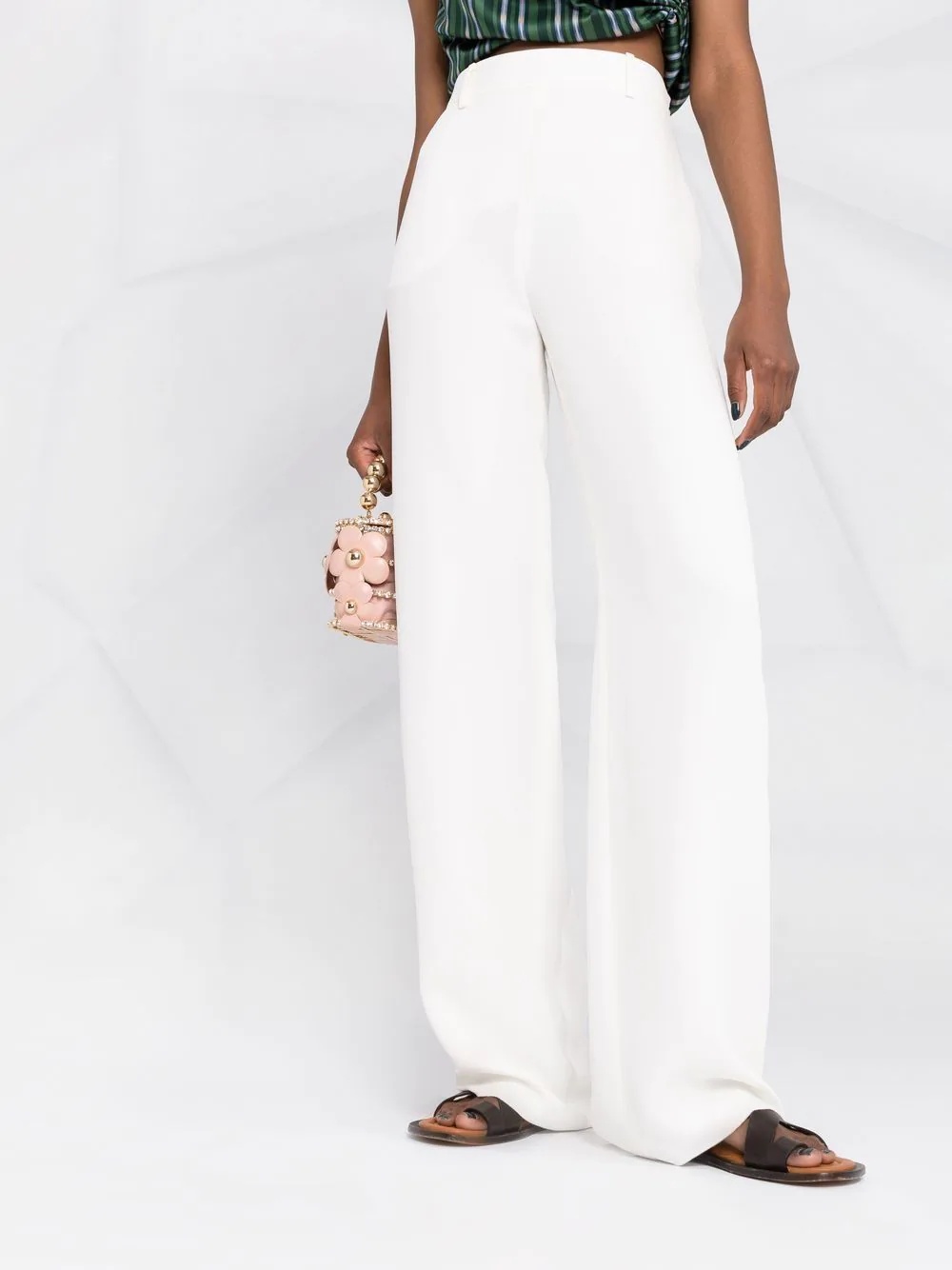high-waisted wide-leg trousers - 5