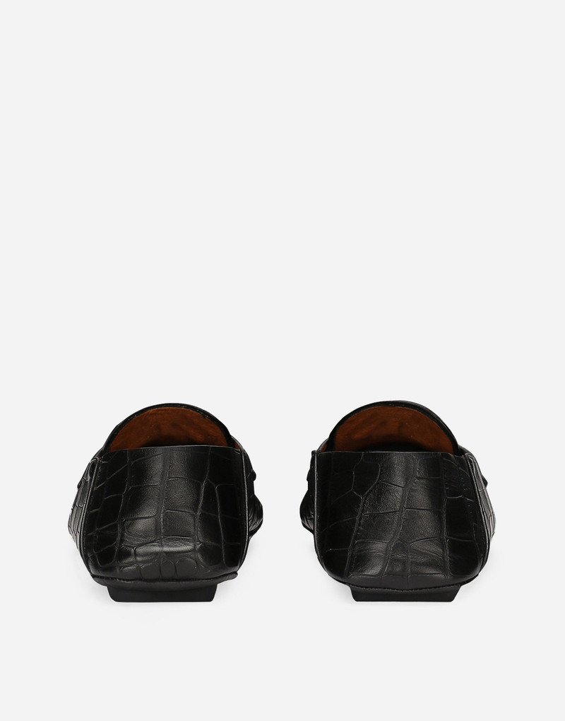 Dolce & Gabbana Crocodile-print calfskin driver shoes outlook