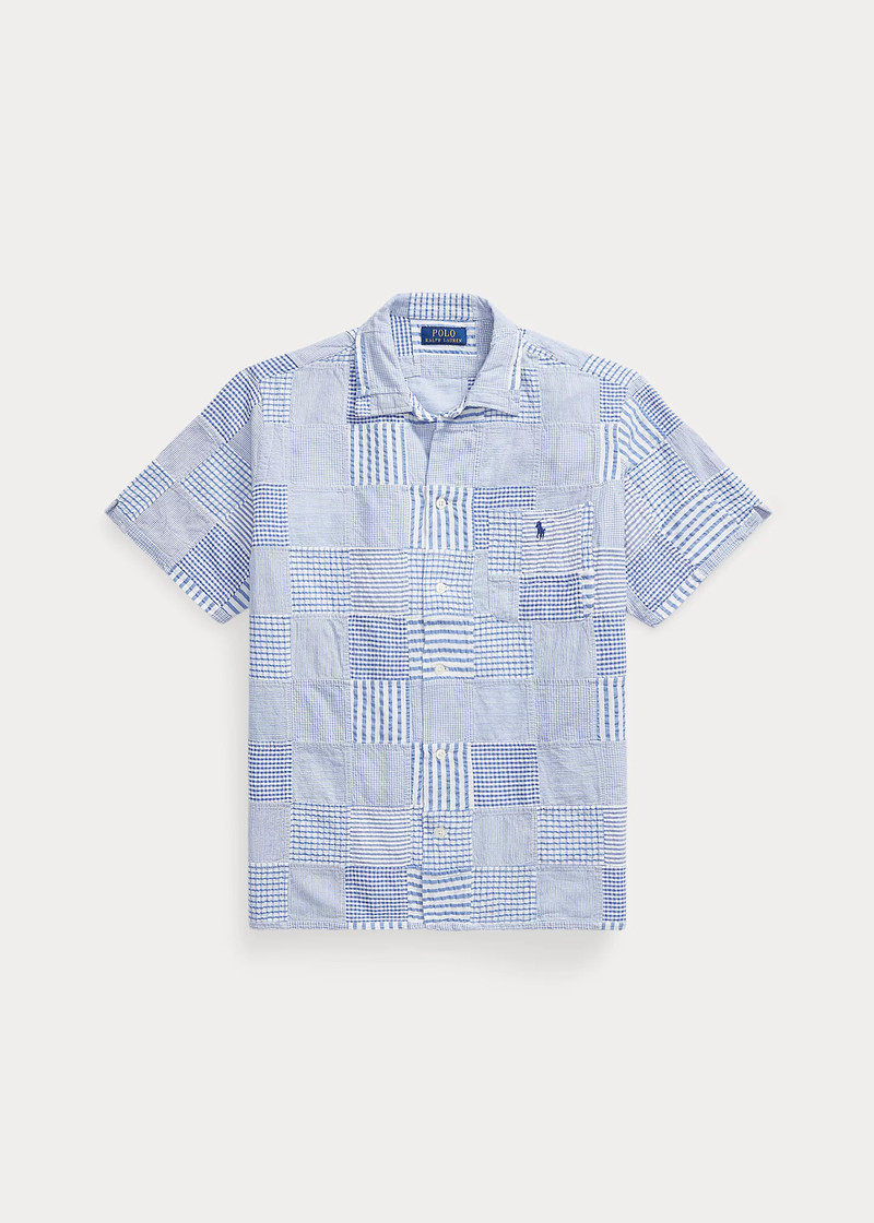 Classic Fit Patchwork Seersucker Shirt 1