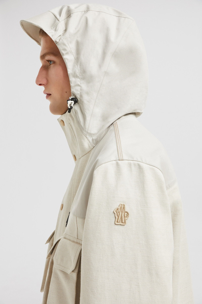 Spur Hooded Linen & Cotton Field Jacket 4