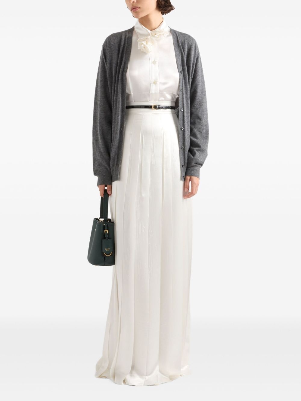 pleated satin maxi skirt - 2
