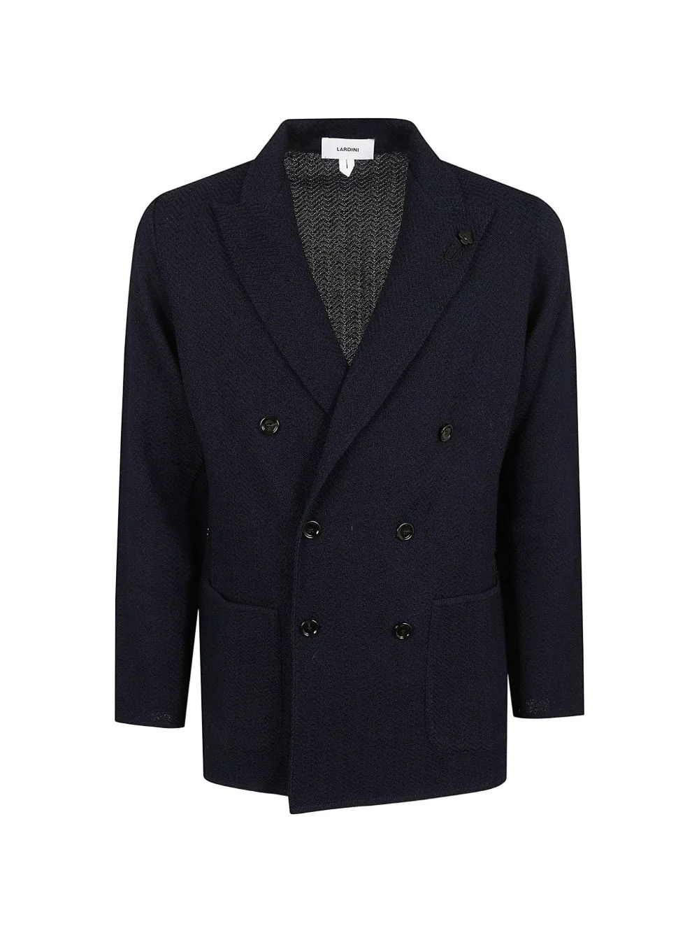 double-breasted cotton blazer - 1